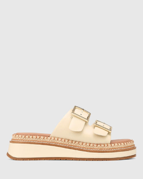 Dream Vintage Ivory Leather Flatform