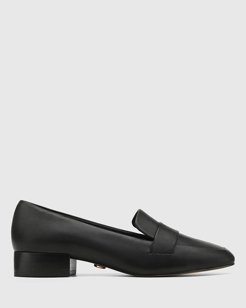 Flossie Black Leather Loafer