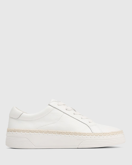 Cosmic White Leather Sneaker