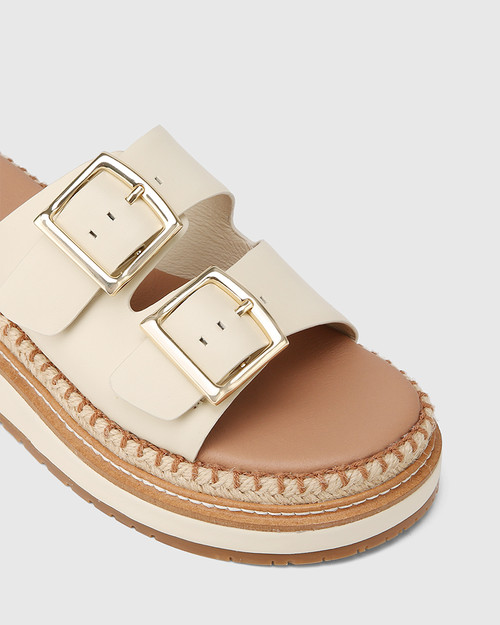 Dream Vintage Ivory Leather Flatform