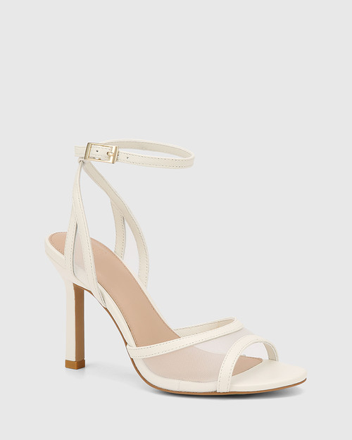 Zoella Off White Mesh Textile Stiletto Heel