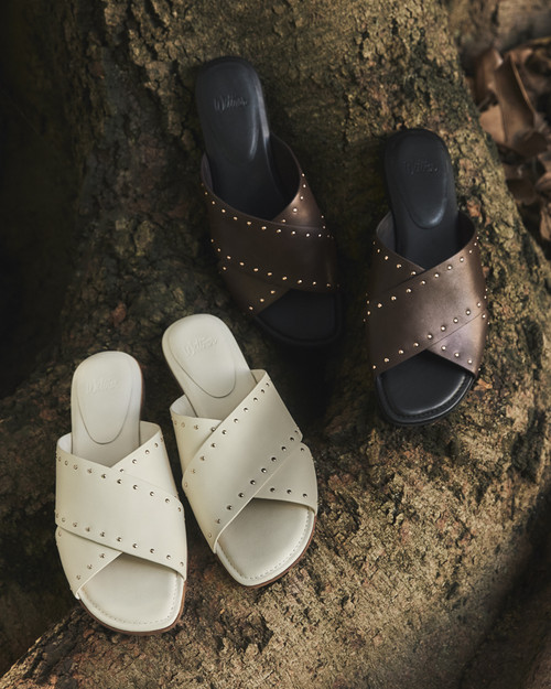 Connie Espresso Leather Slide