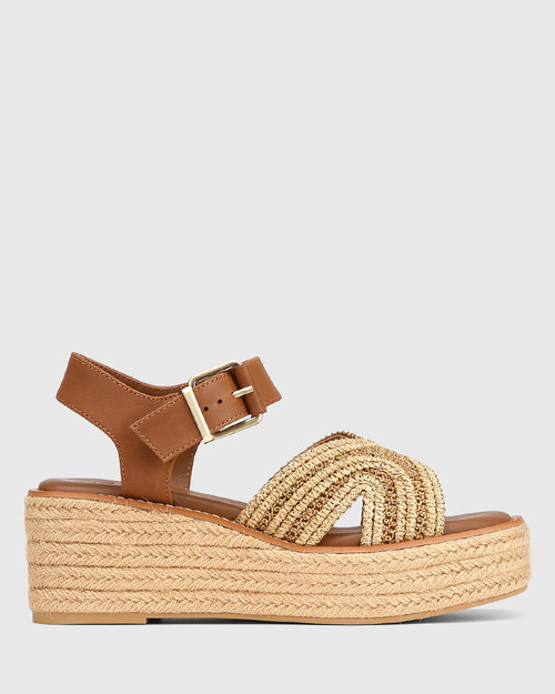 Macey Natural Raffia Platform Espadrille