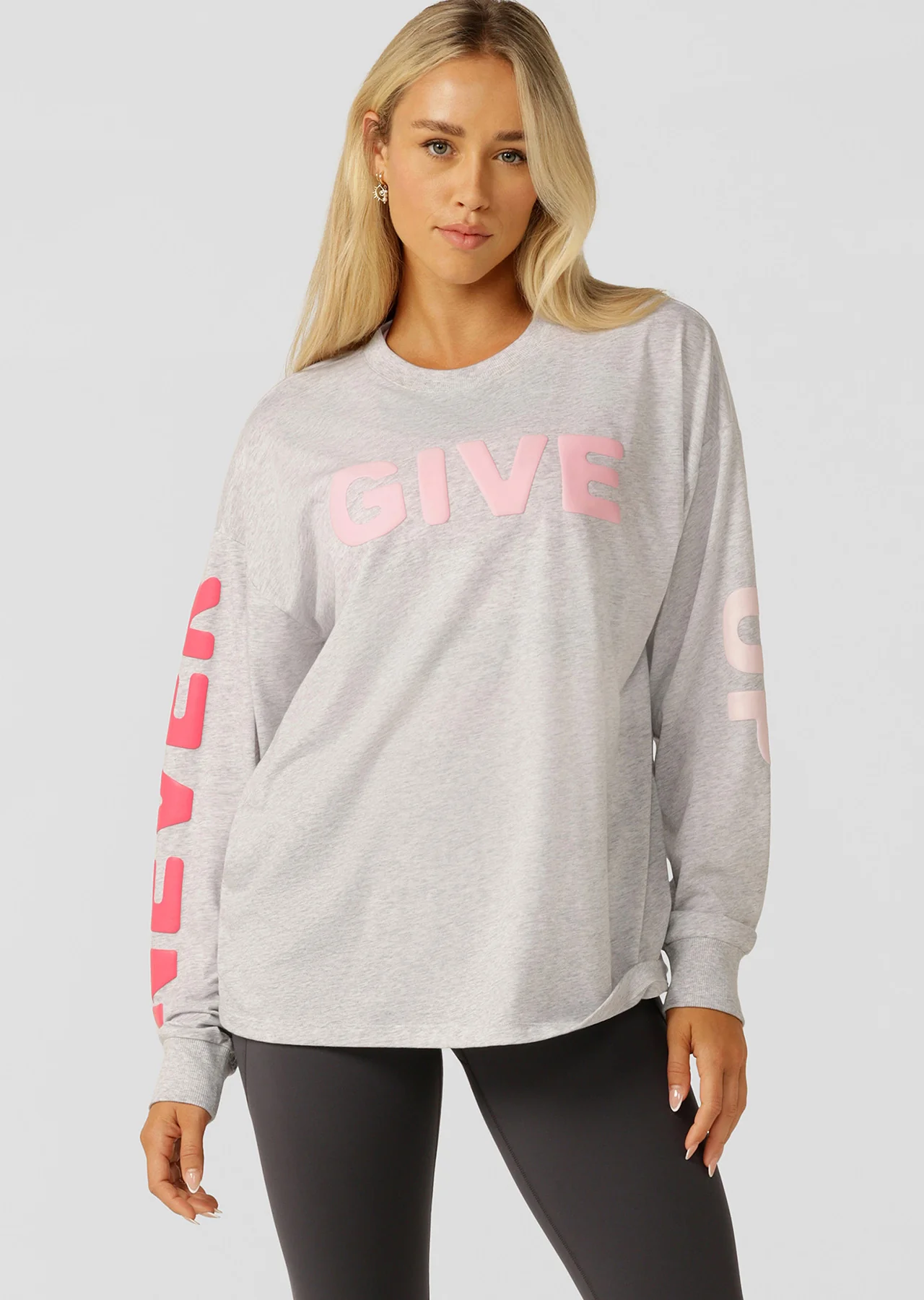 Never Give Up Long Sleeve Relaxed Tee