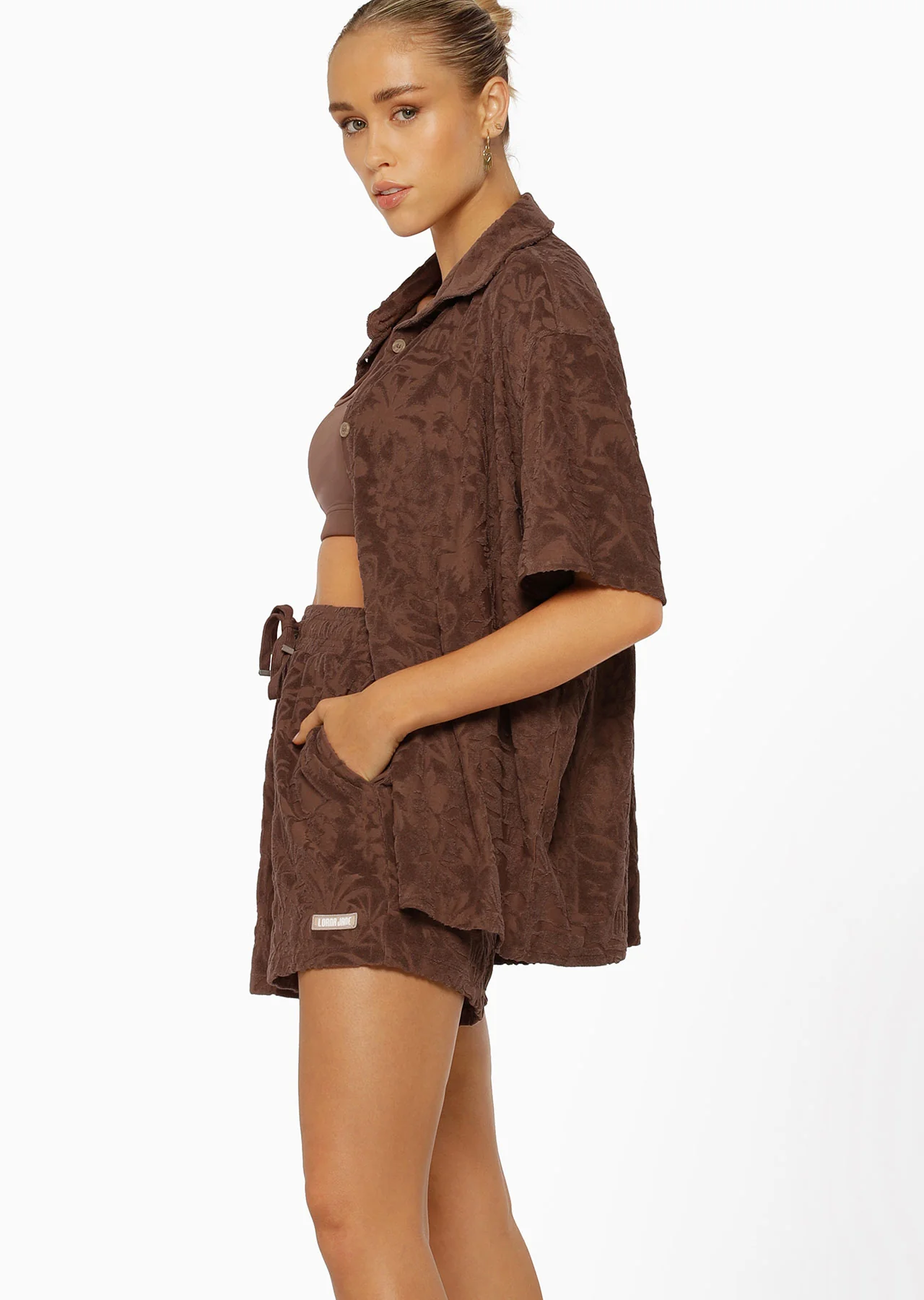 Dusty Palm Towelling Shirt