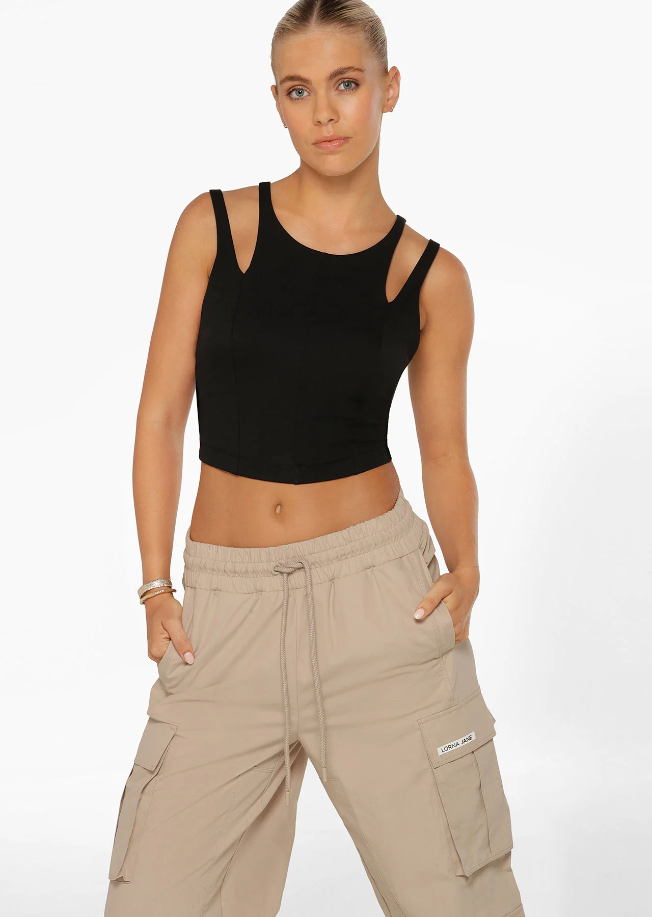 Elements Recycled Cropped Active Bra Tank Combo