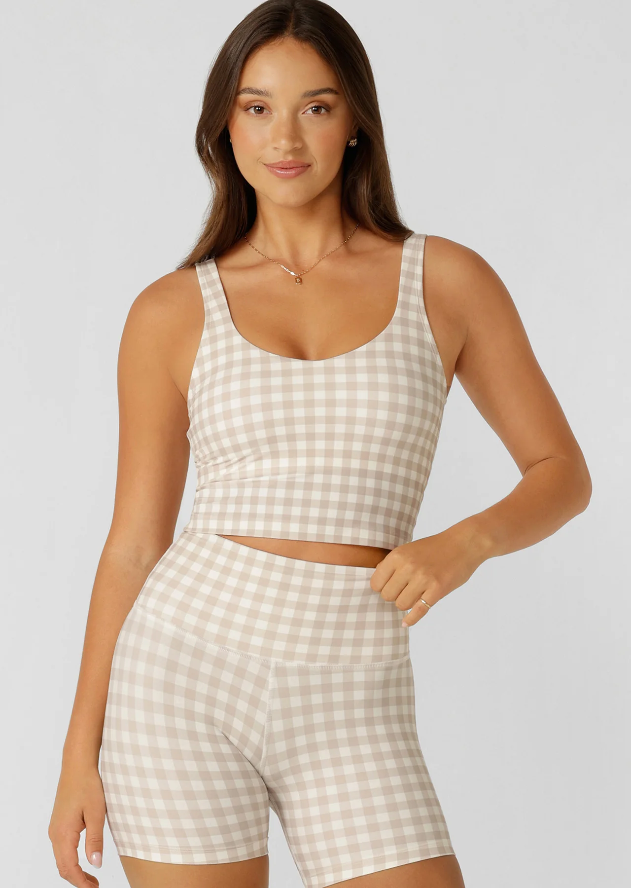 Sweet Gingham Bra Tank Combo