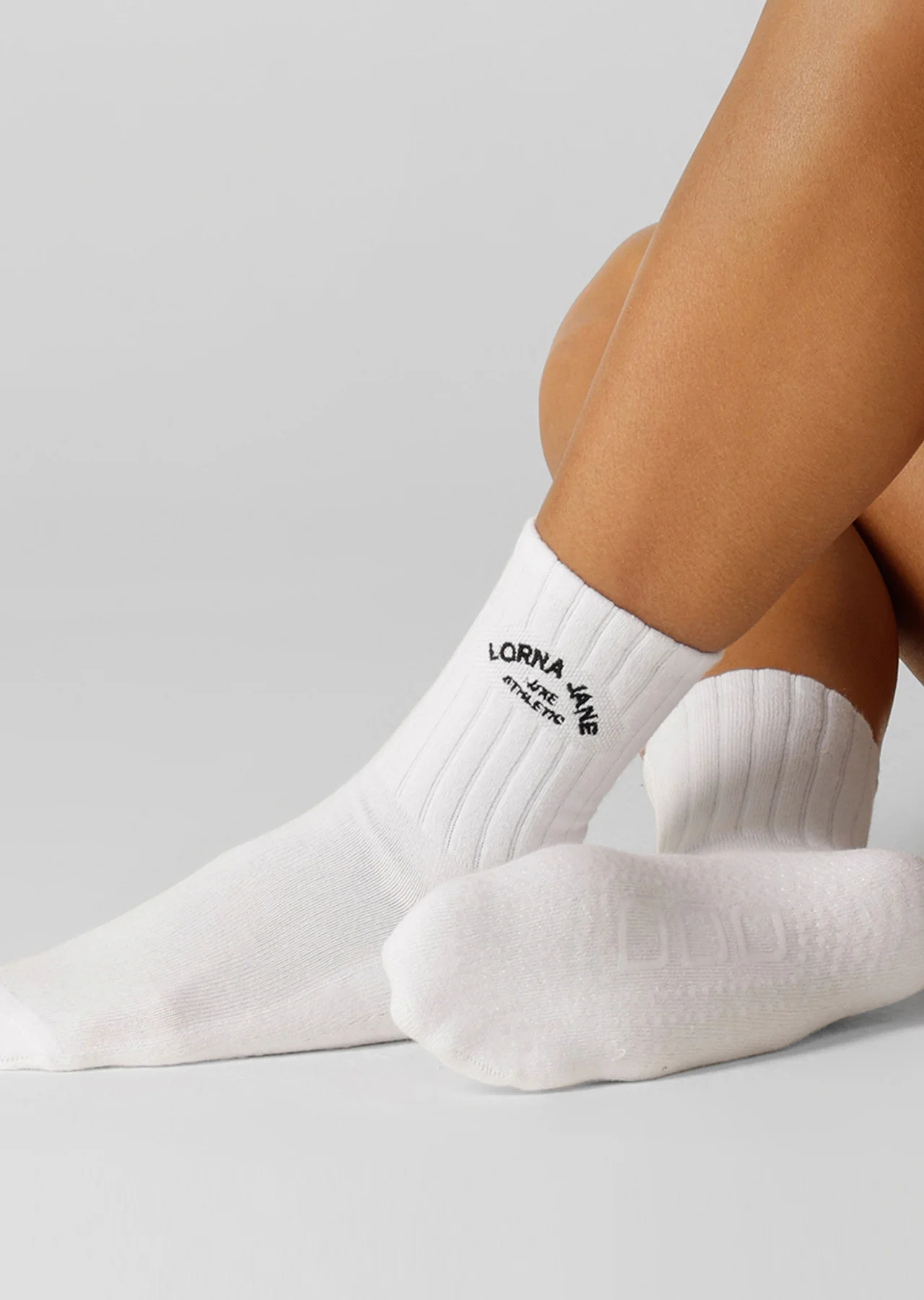 Lotus Pilates Grip Crew Socks