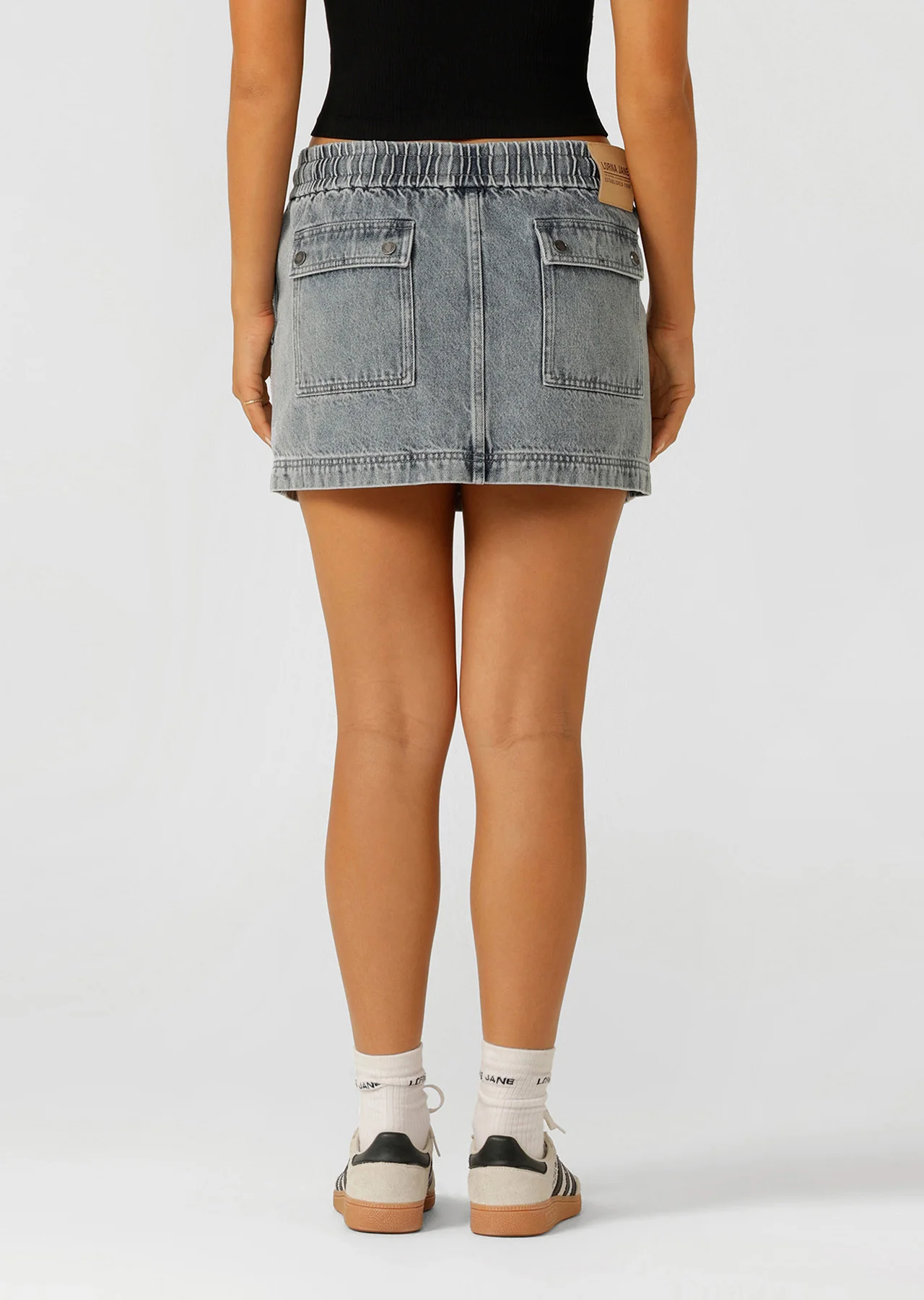 Two Tone Denim Flashdance Skirt
