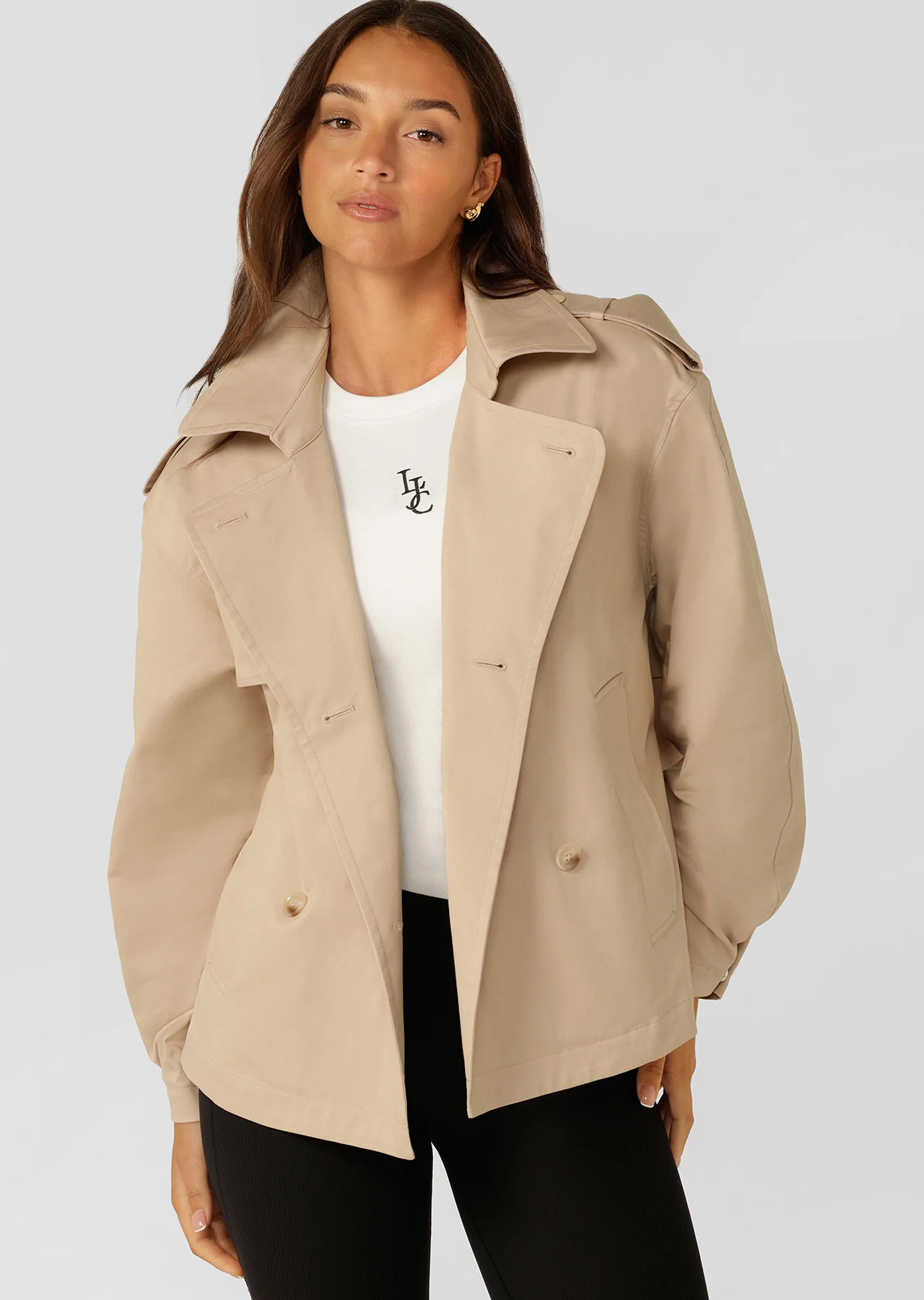 Cropped Sports Trench