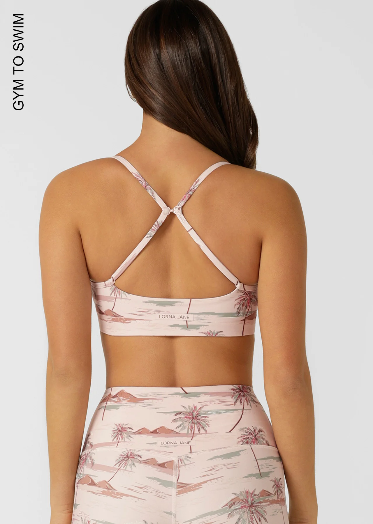 Paradise Palm Swim Sport Bralette