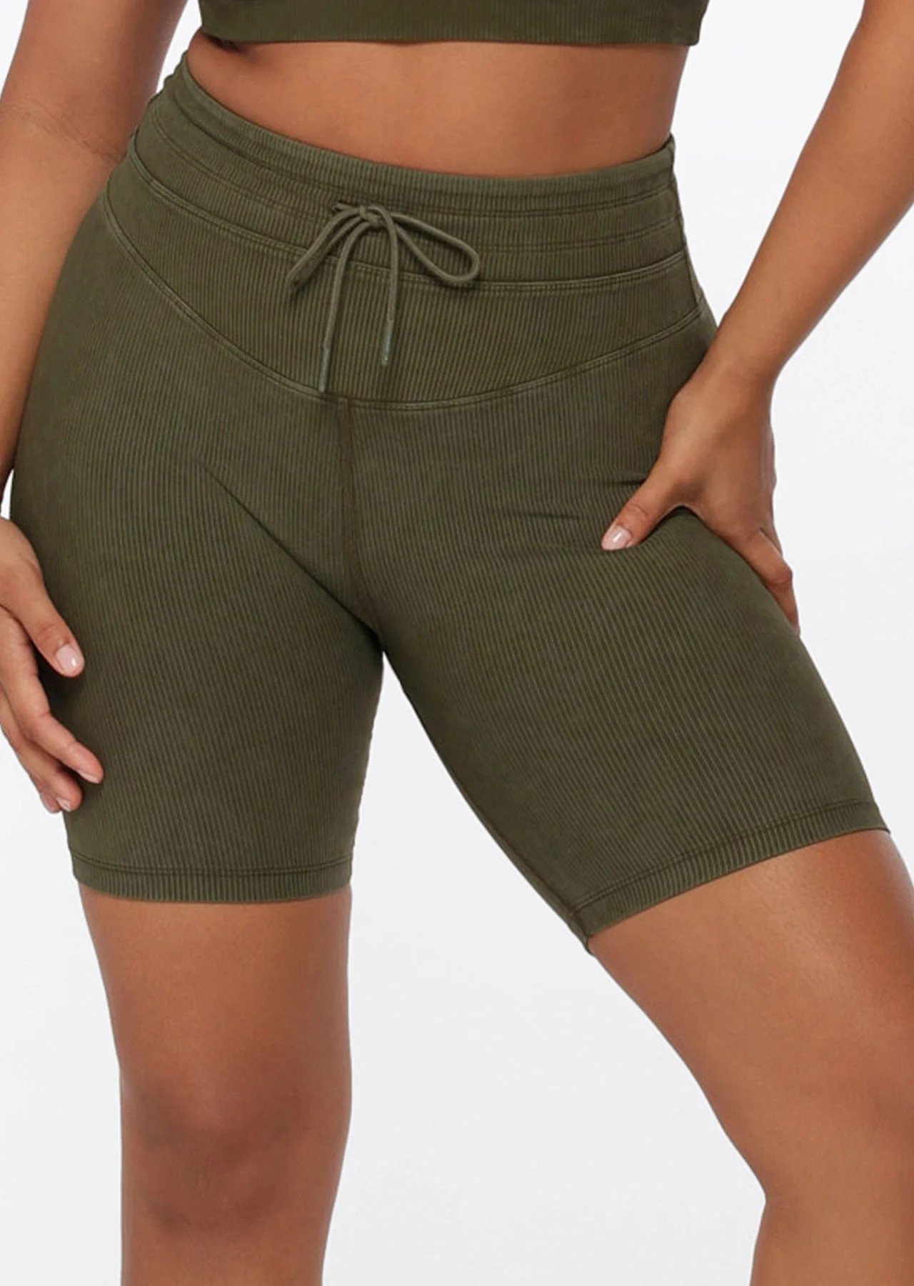 Yin Washed Rib Bike Shorts