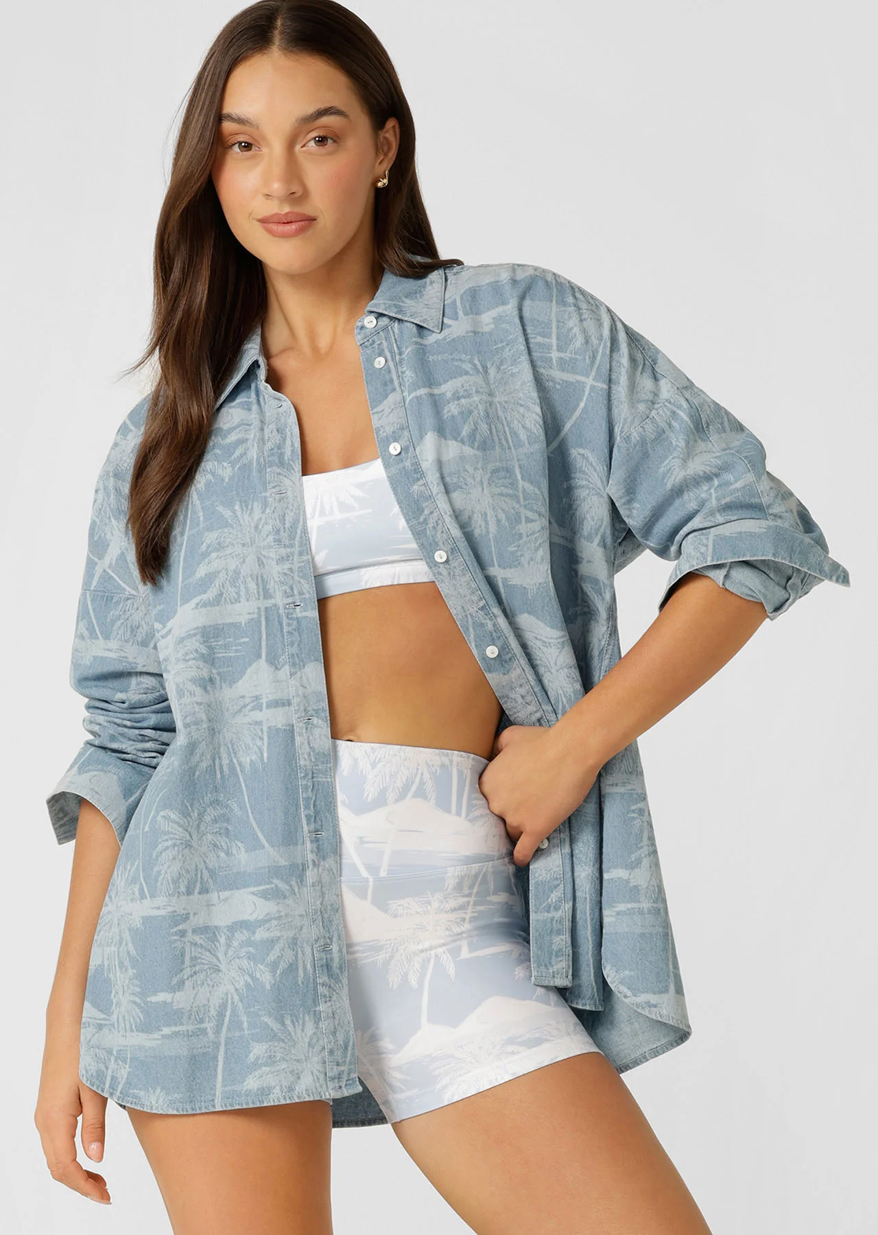 Aloha Denim Button Up Shirt