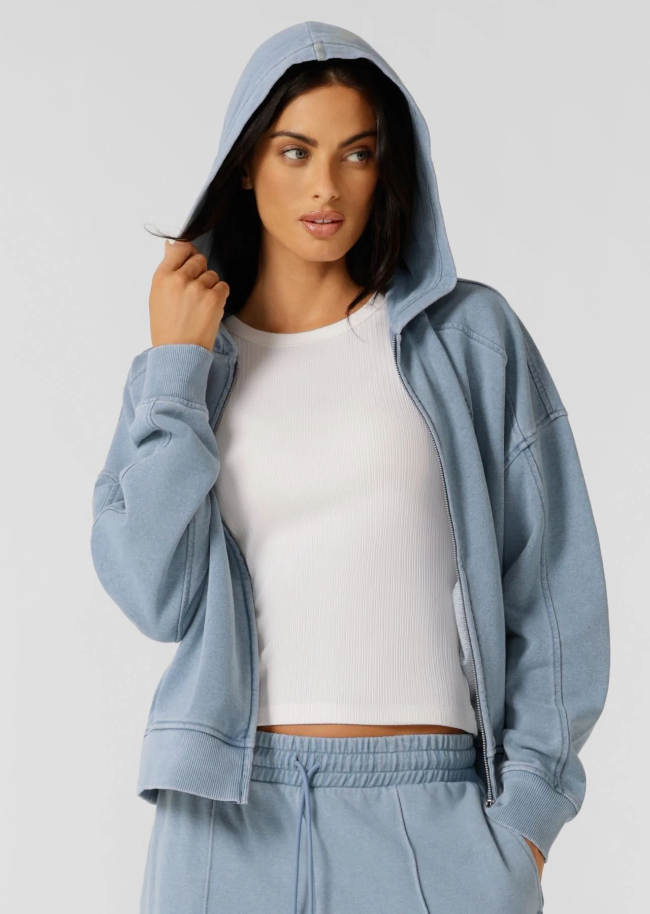 Movement Washed Zip Through Hoodie