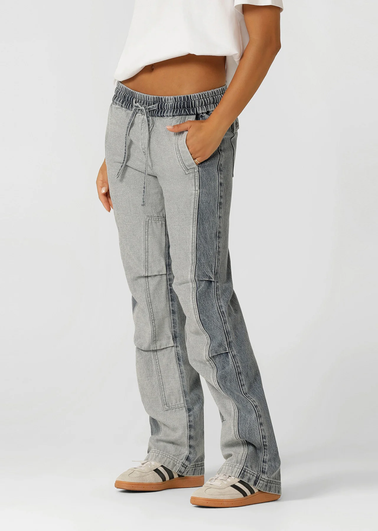Two Tone Denim Flashdance Pants