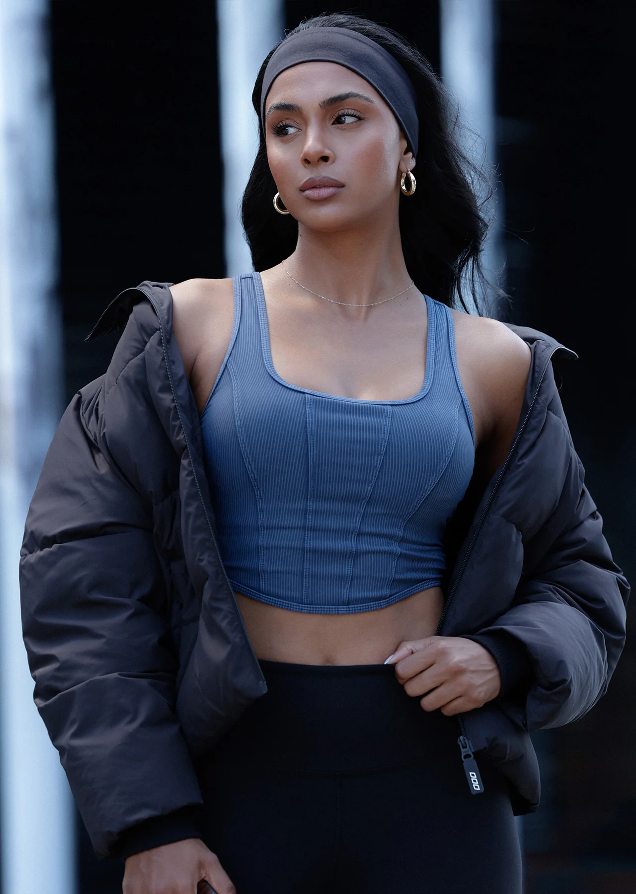 Stride Washed Rib Tank Bra Combo