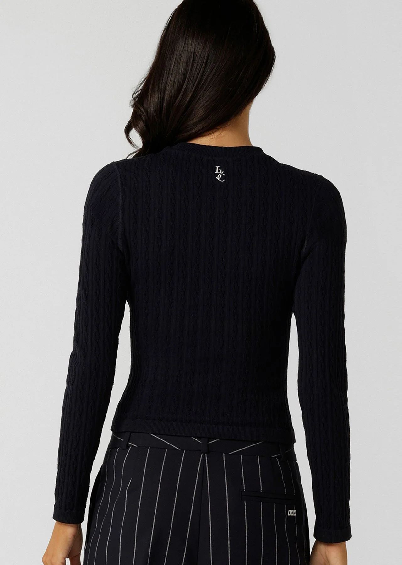 Cable Seamless Long Sleeve Top