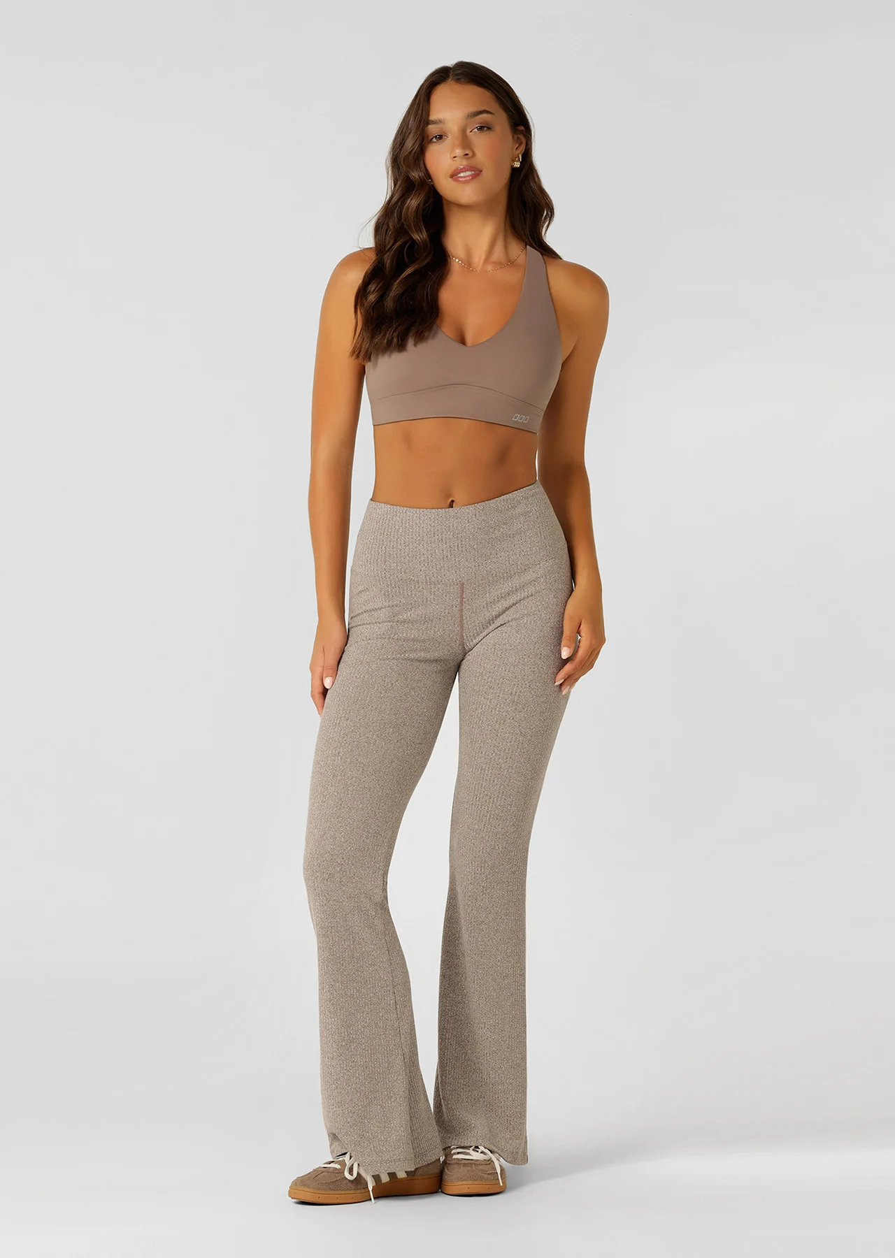 Mindful Rib Full Length Flared Leggings