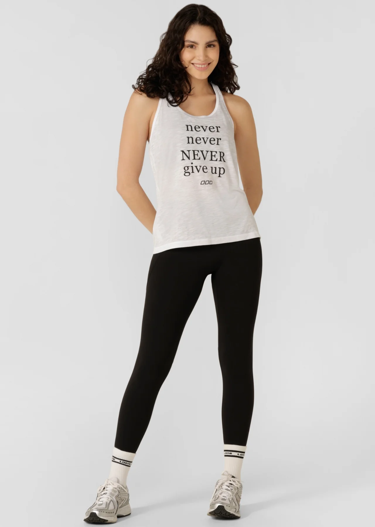 Never Give Up Slouchy Gym Tank