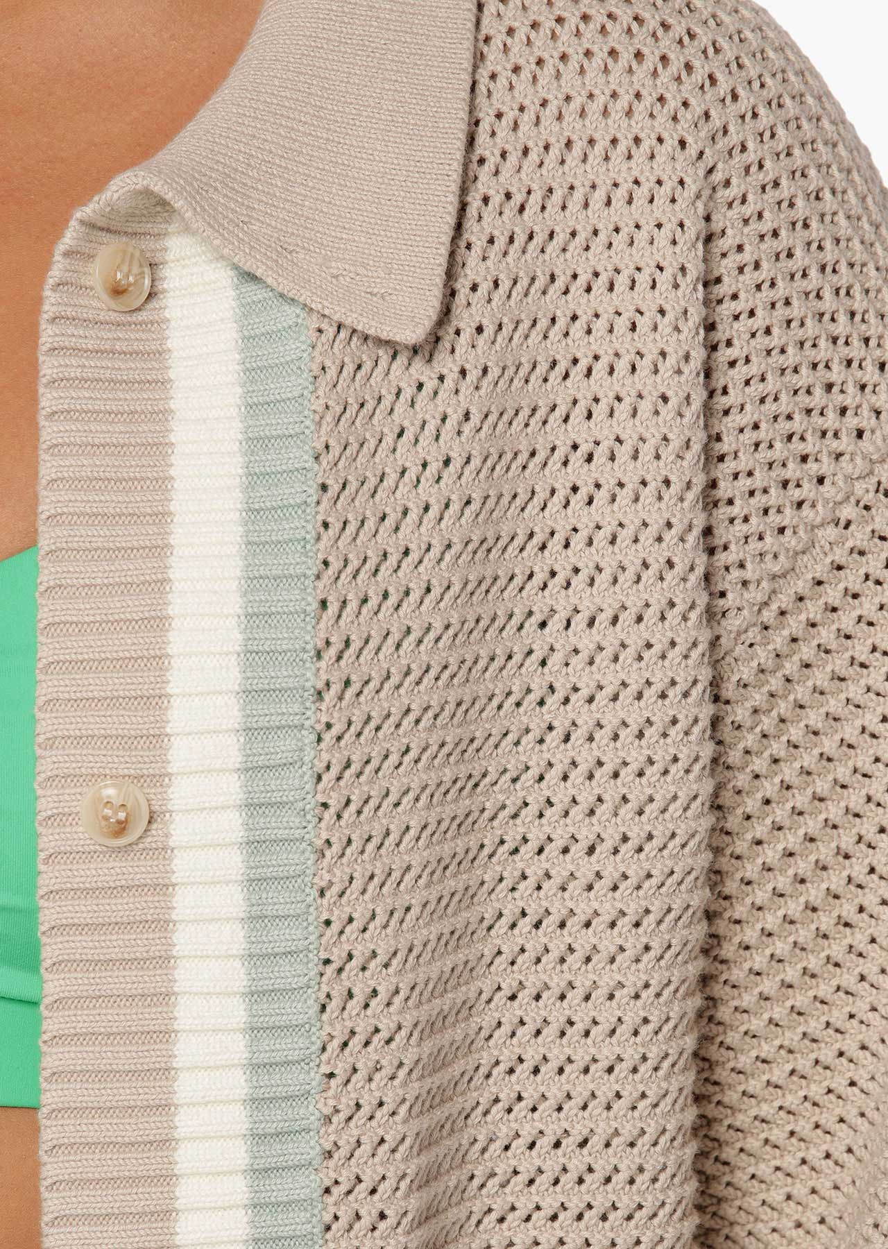 Open Weave Knit Shirt