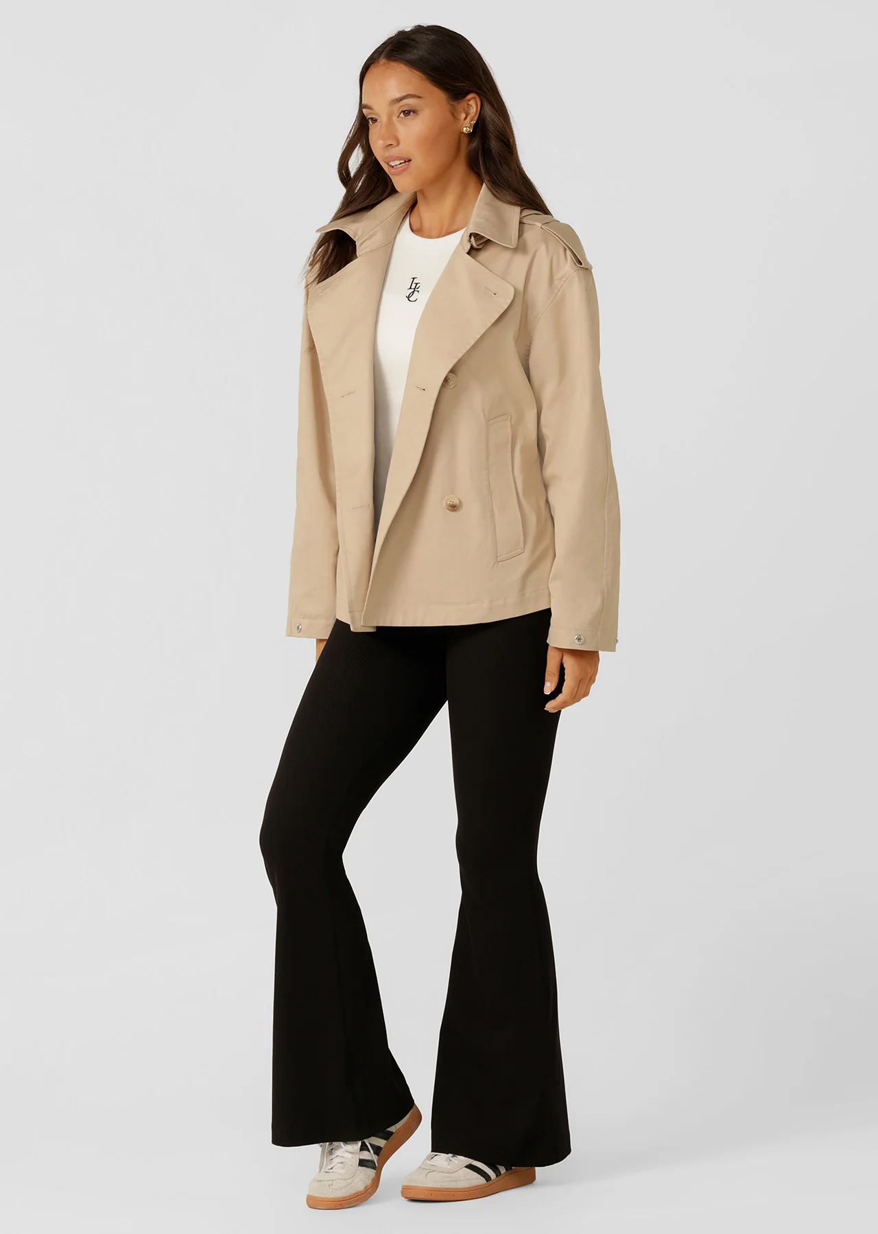 Cropped Sports Trench