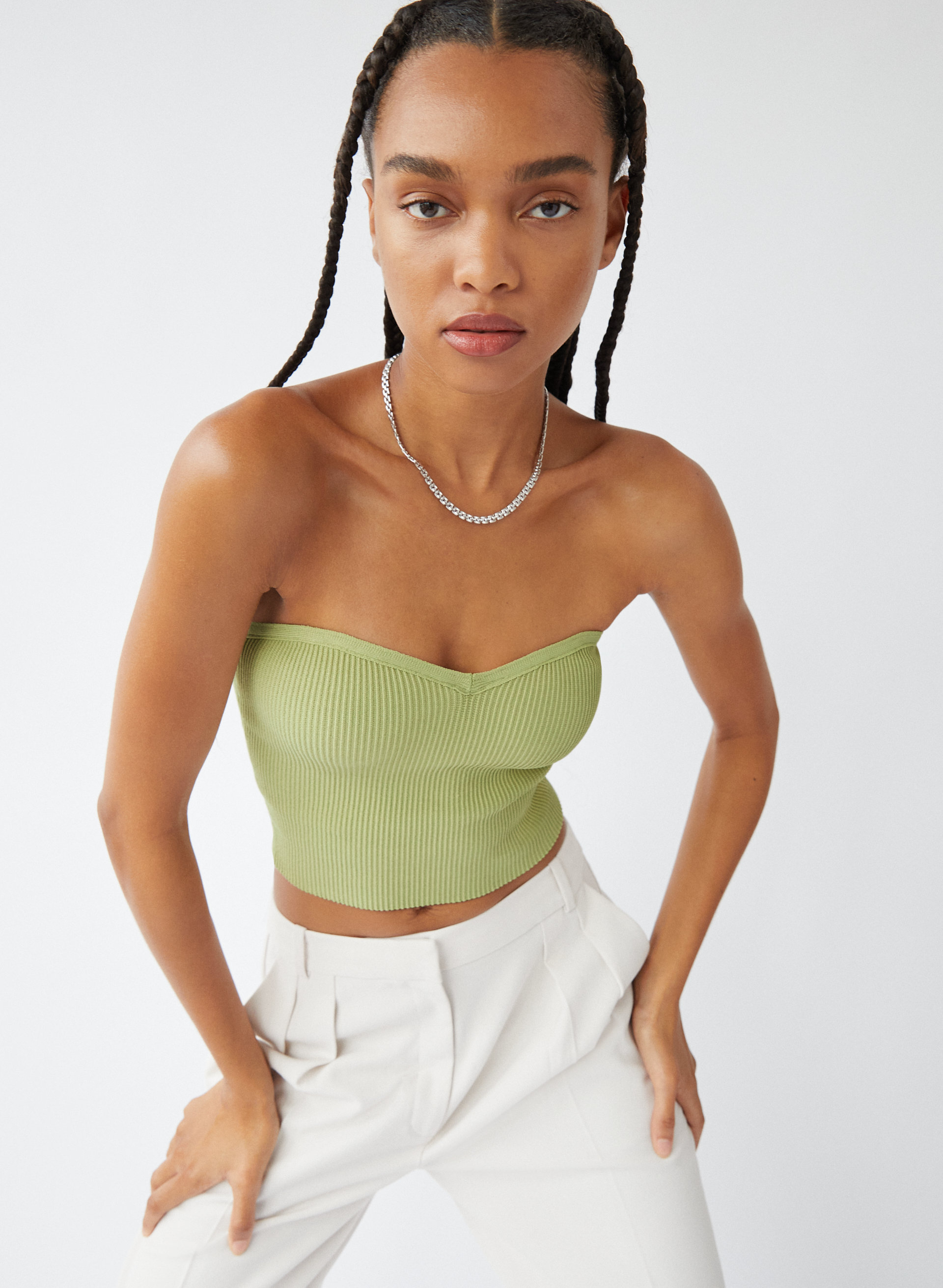 Sculpt Knit Sweetheart Top