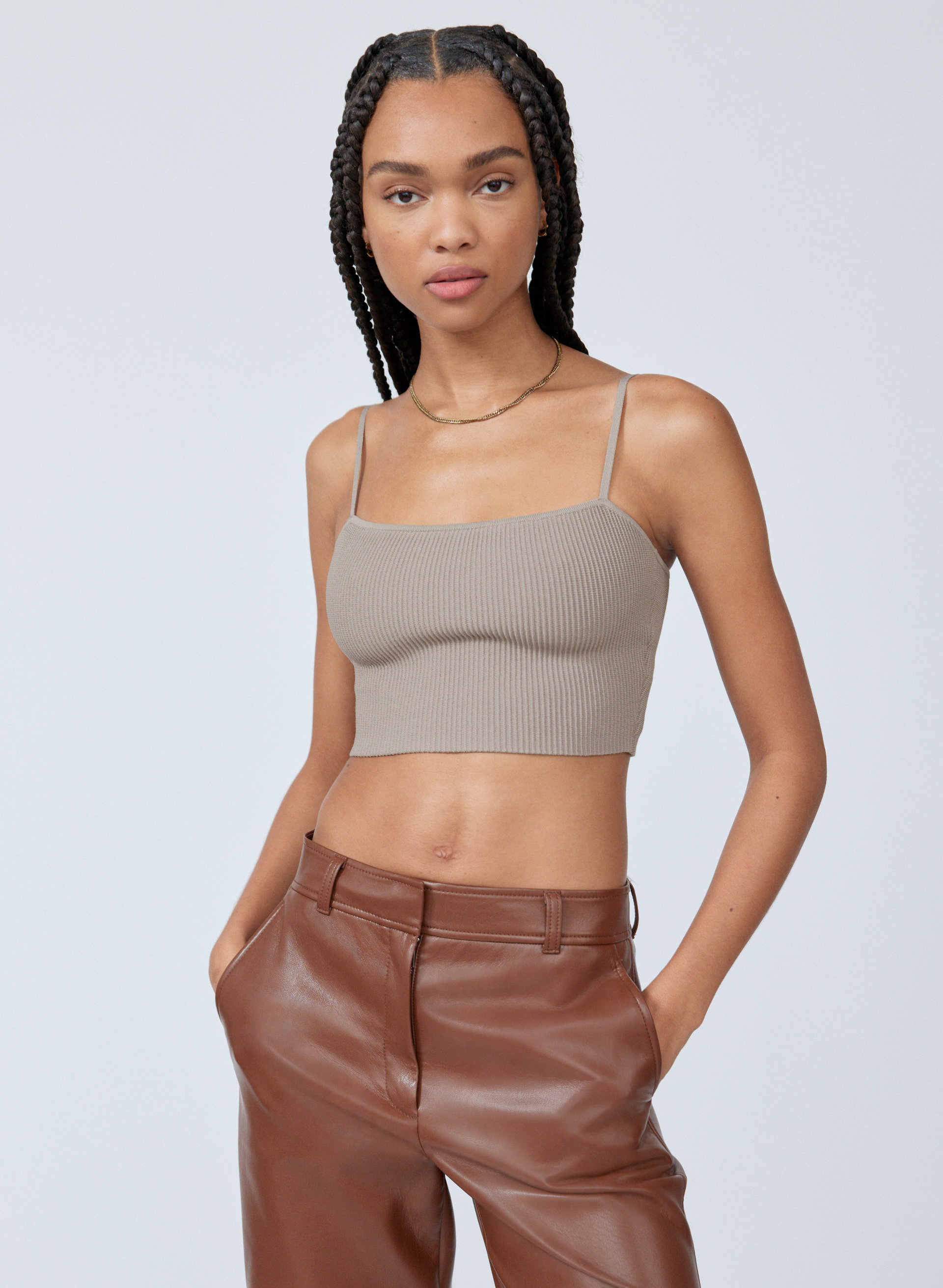 Sculpt Knit Cropped Cami Tank