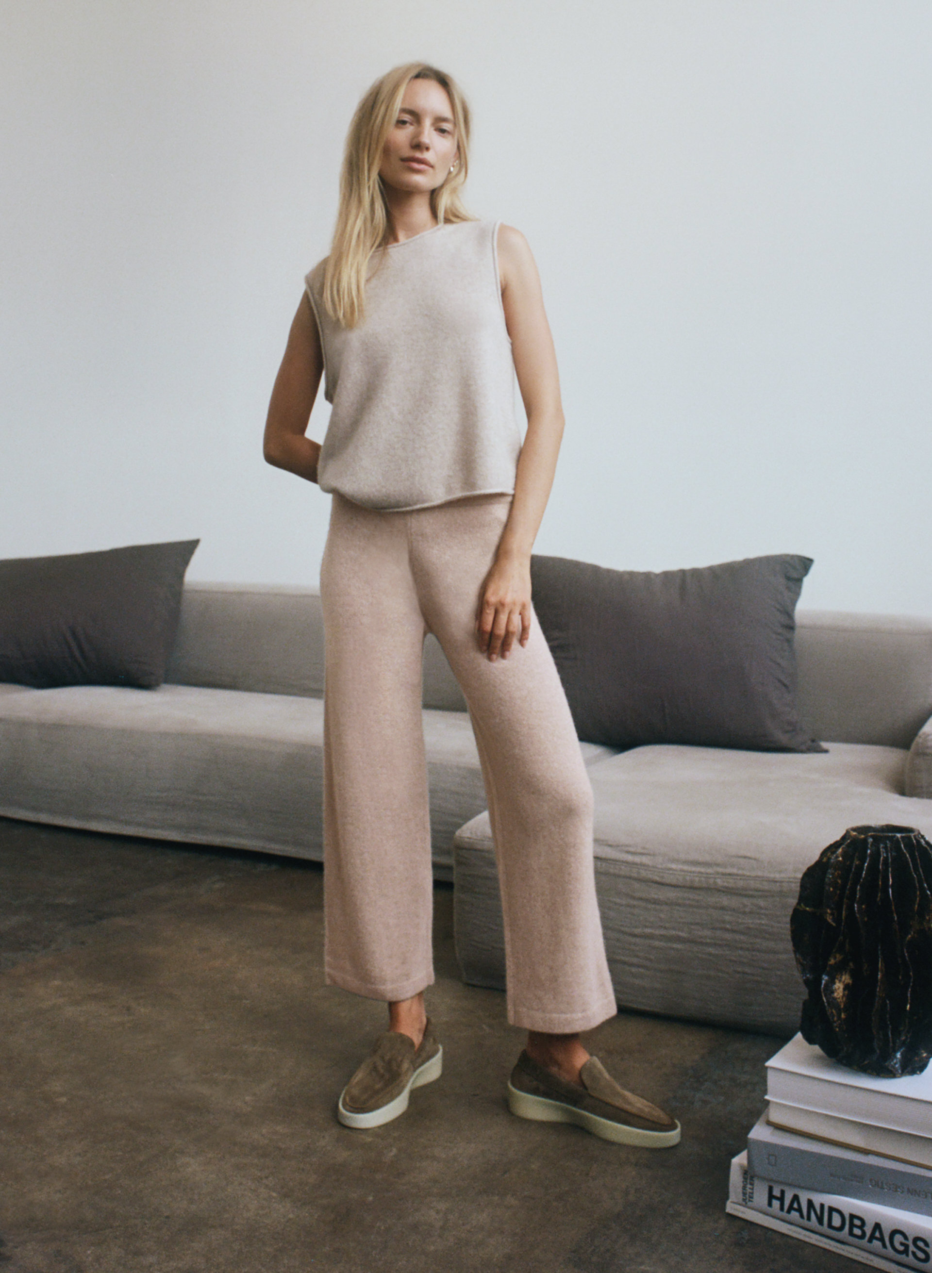 Luxe Cashmere Cropped Pant
