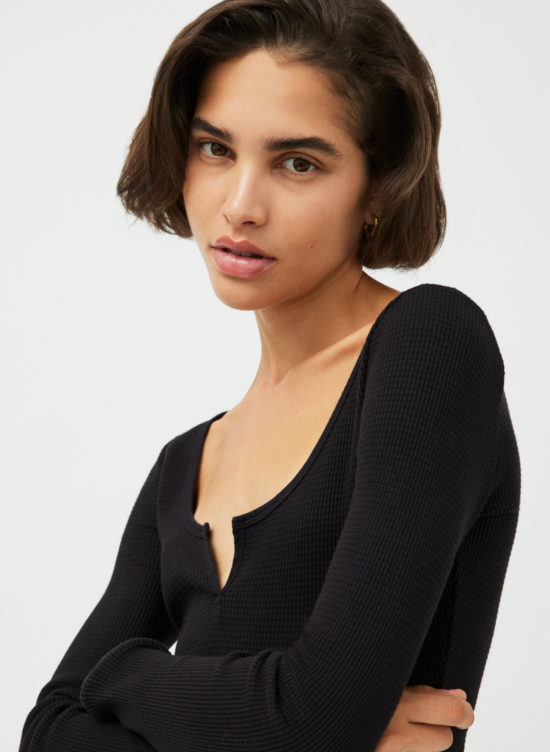 Waffle Scoopneck Longsleeve