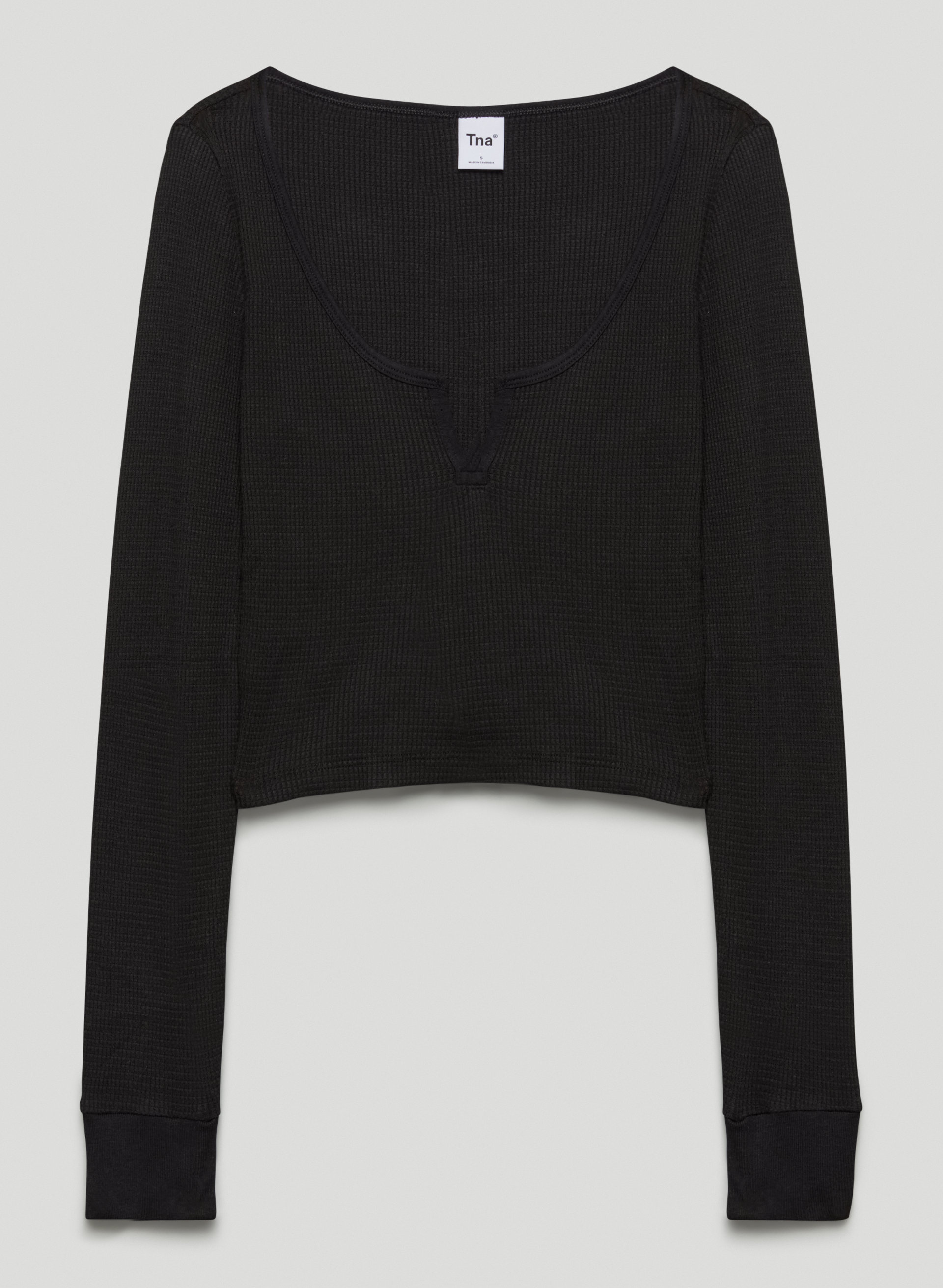 Waffle Scoopneck Longsleeve