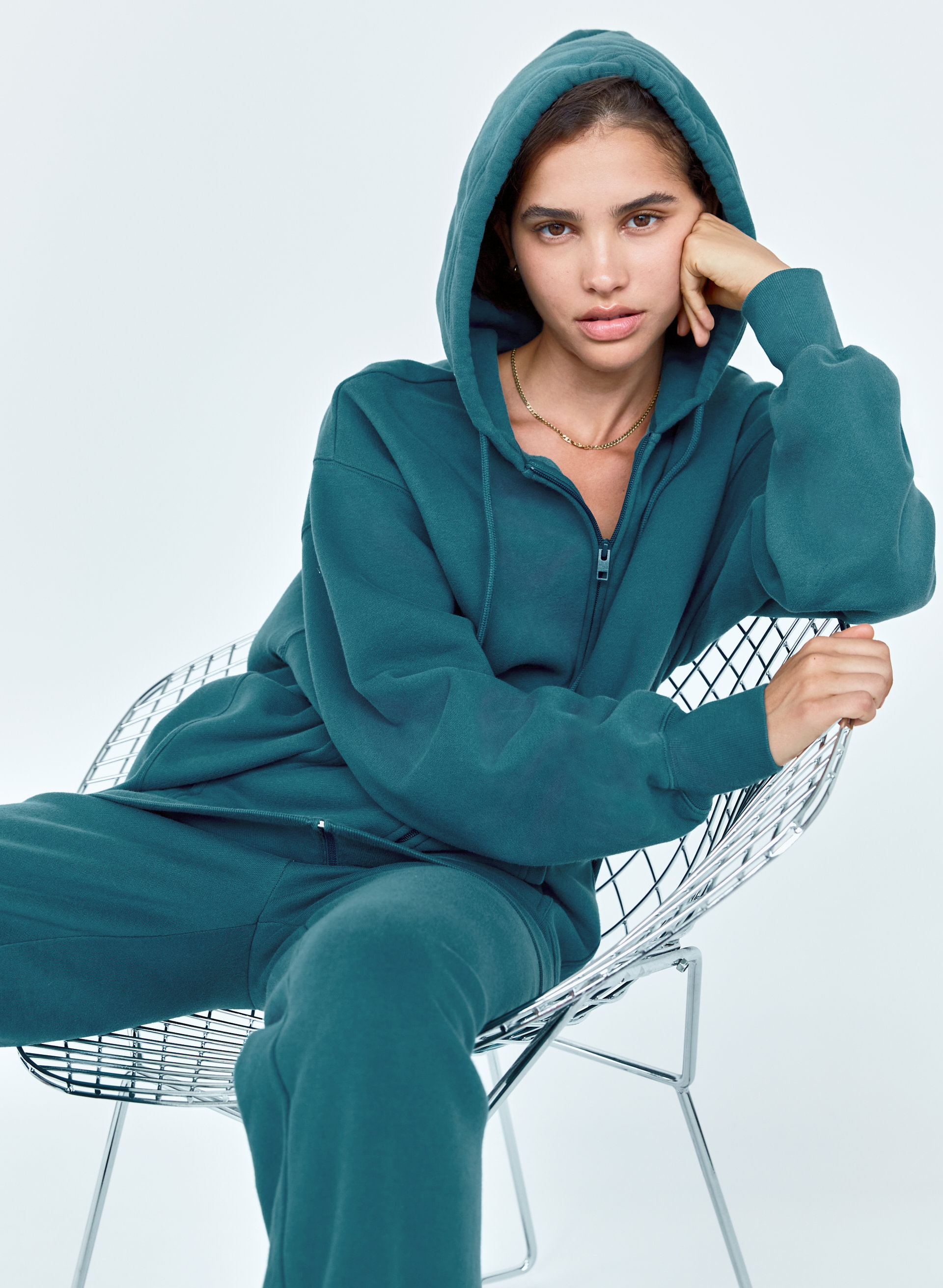 Cozy Fleece Boyfriend Zip-Up Hoodie