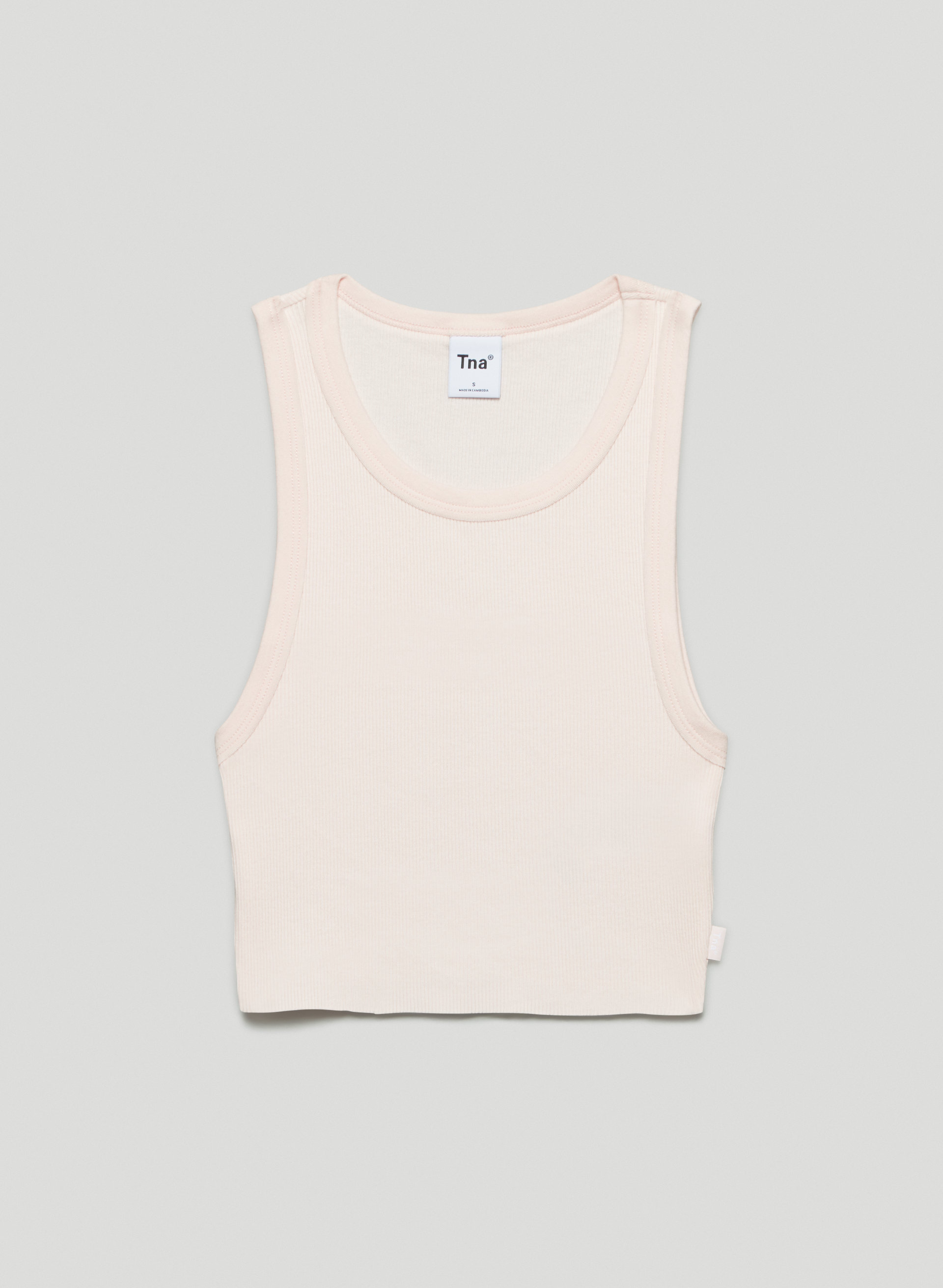 Ribbed Cropped Racer Tank