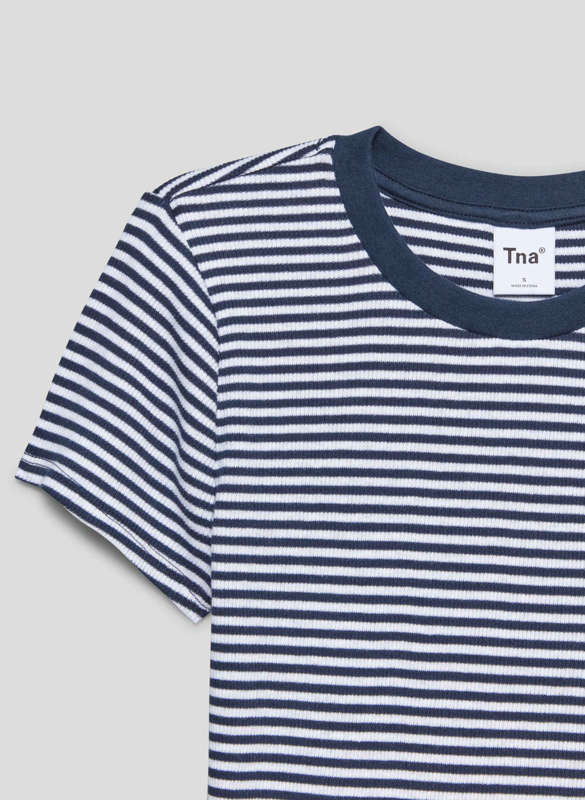 Ribbed Cropped T-Shirt