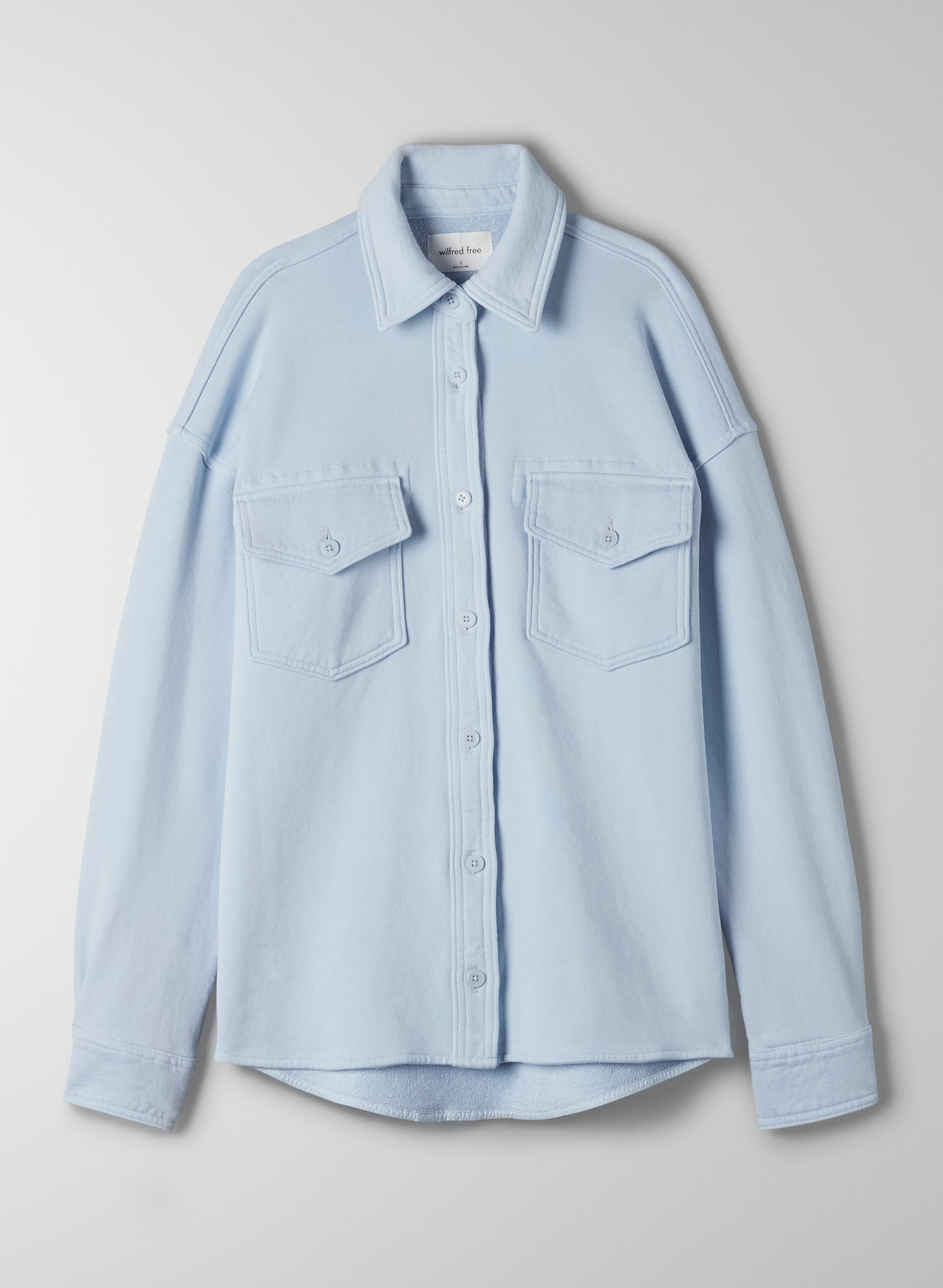 Free Terry Fleece Shirt Jacket