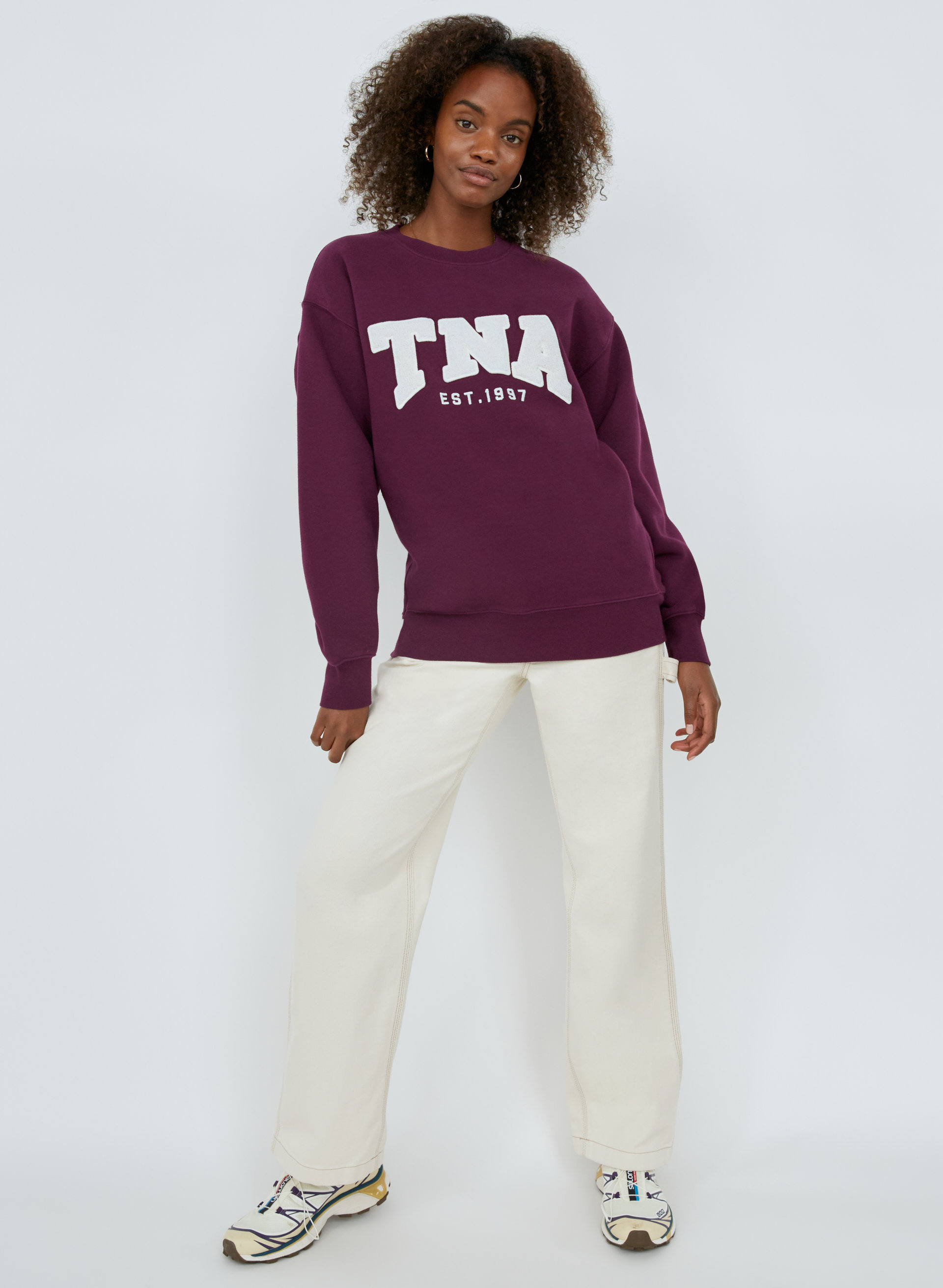 New Cozy Fleece Boyfriend Crew Sweatshirt