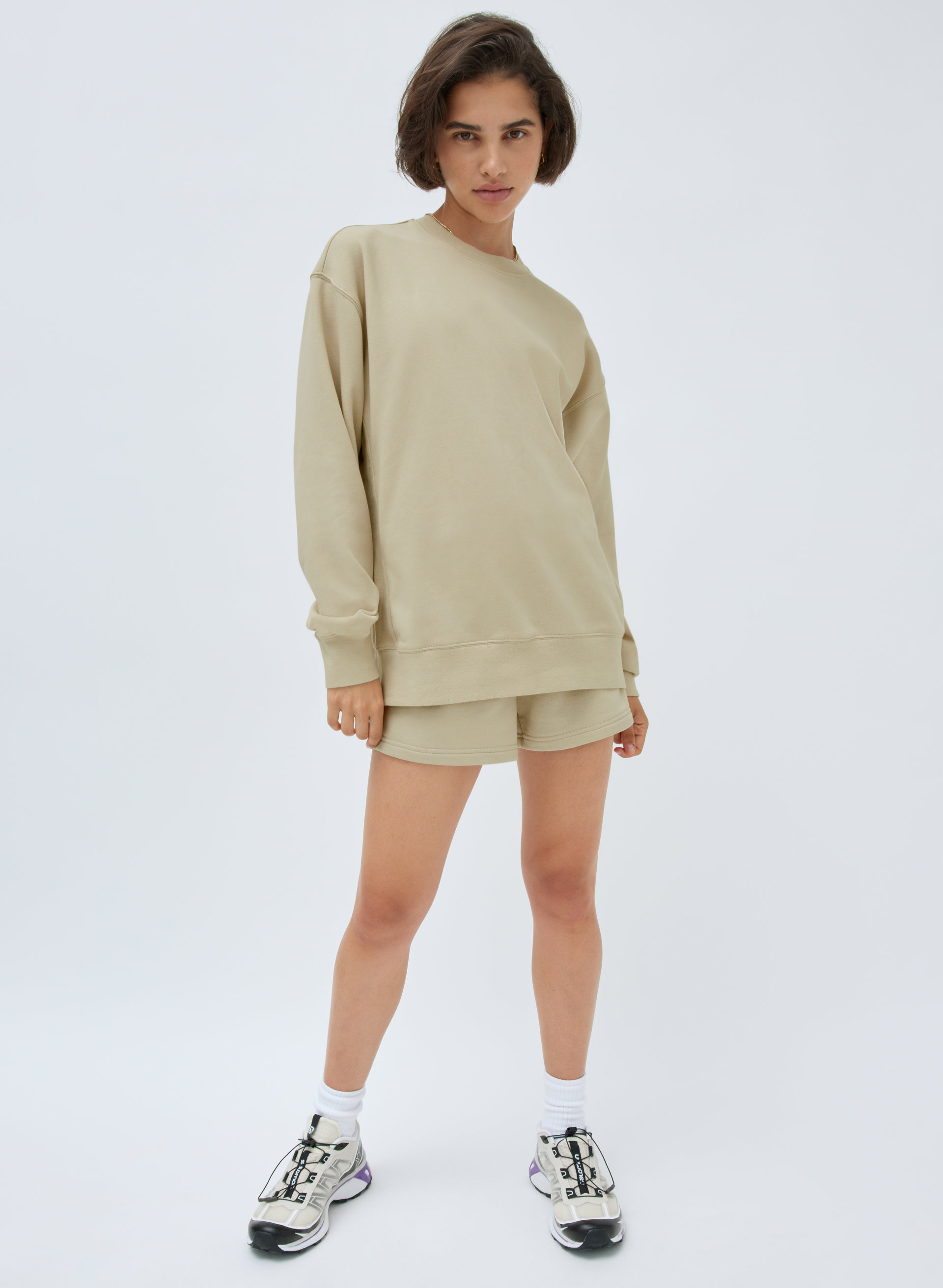 Airy Fleece Boyfriend Crew Sweatshirt
