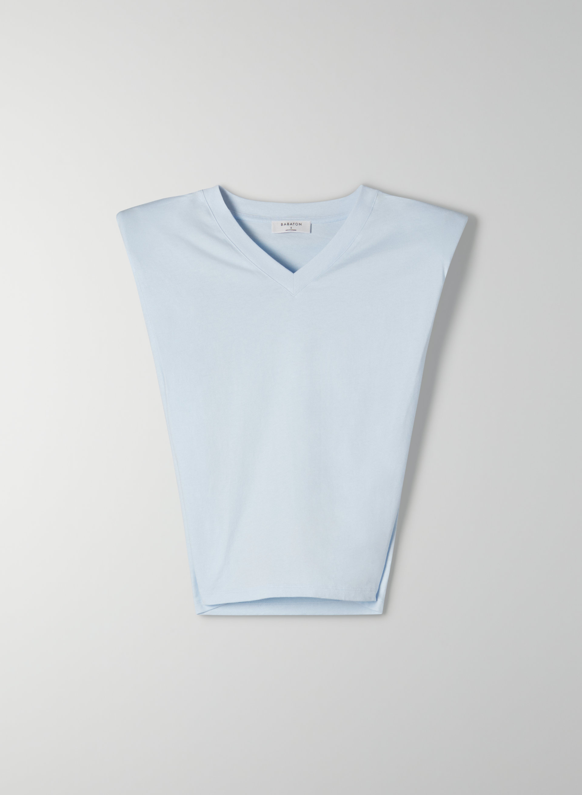 Shoulder Pad V-Neck T-Shirt