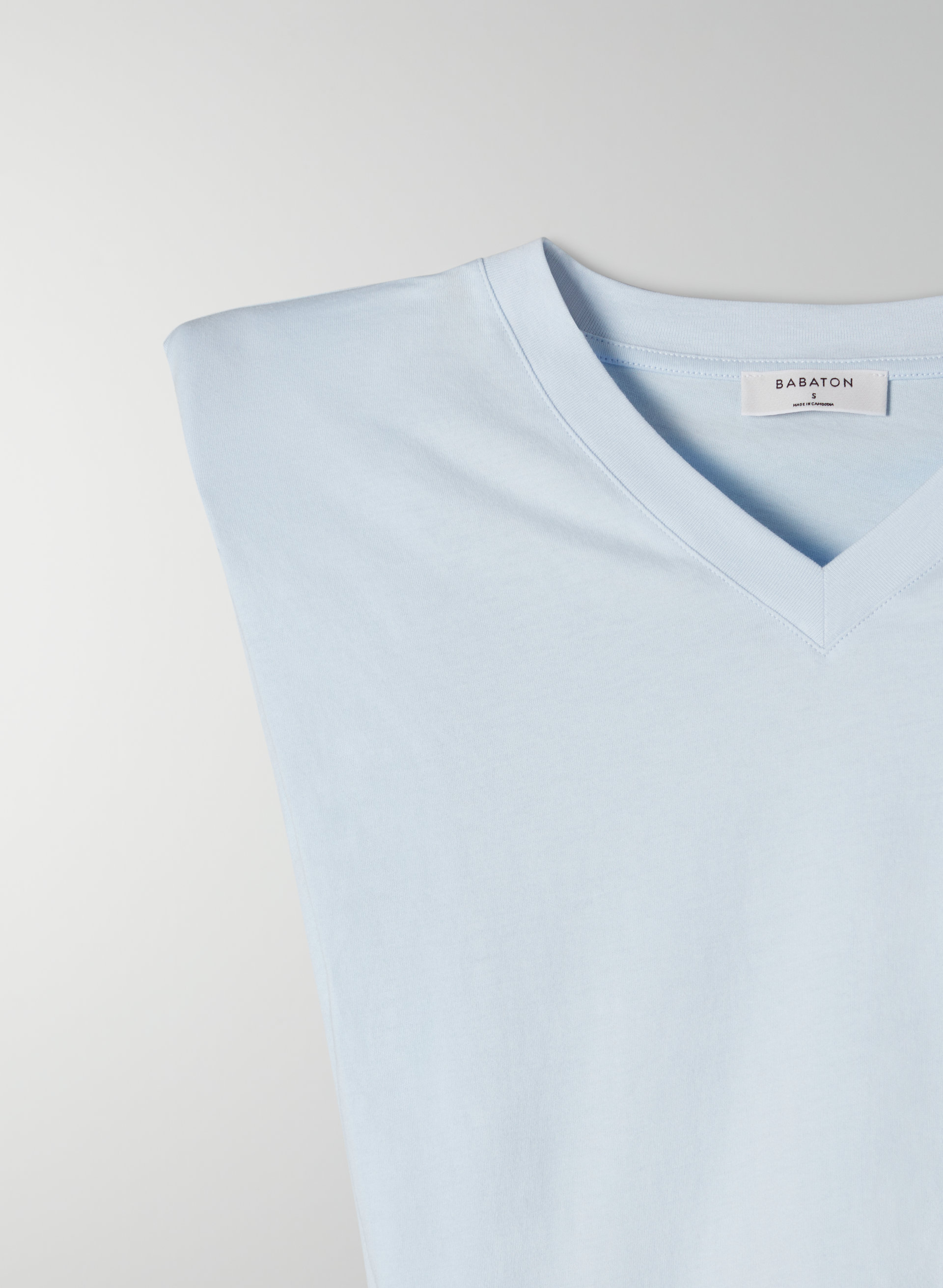 Shoulder Pad V-Neck T-Shirt