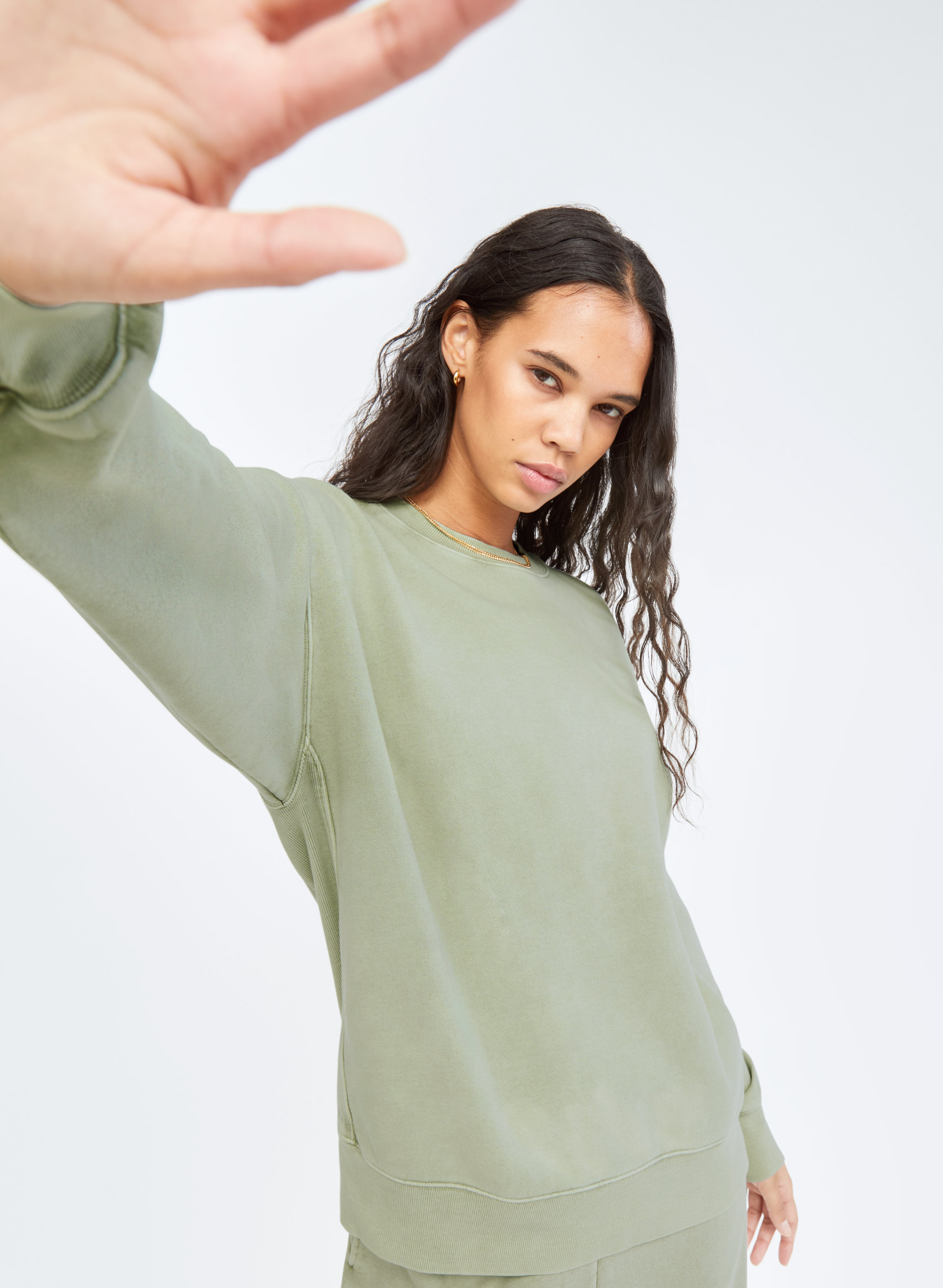 New Cozy Fleece Boyfriend Crew Sweatshirt