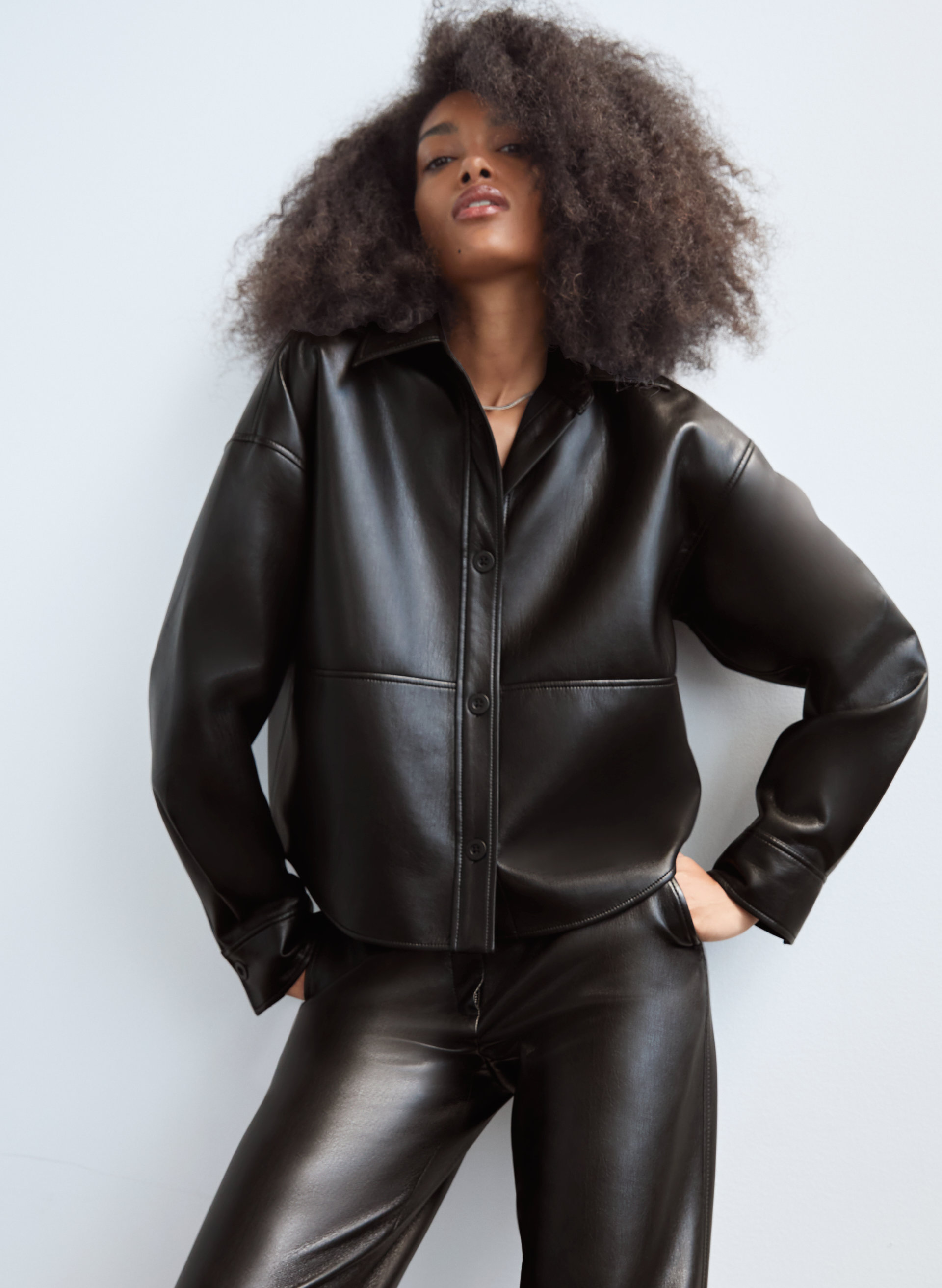 Pelli Cropped Shirt Jacket