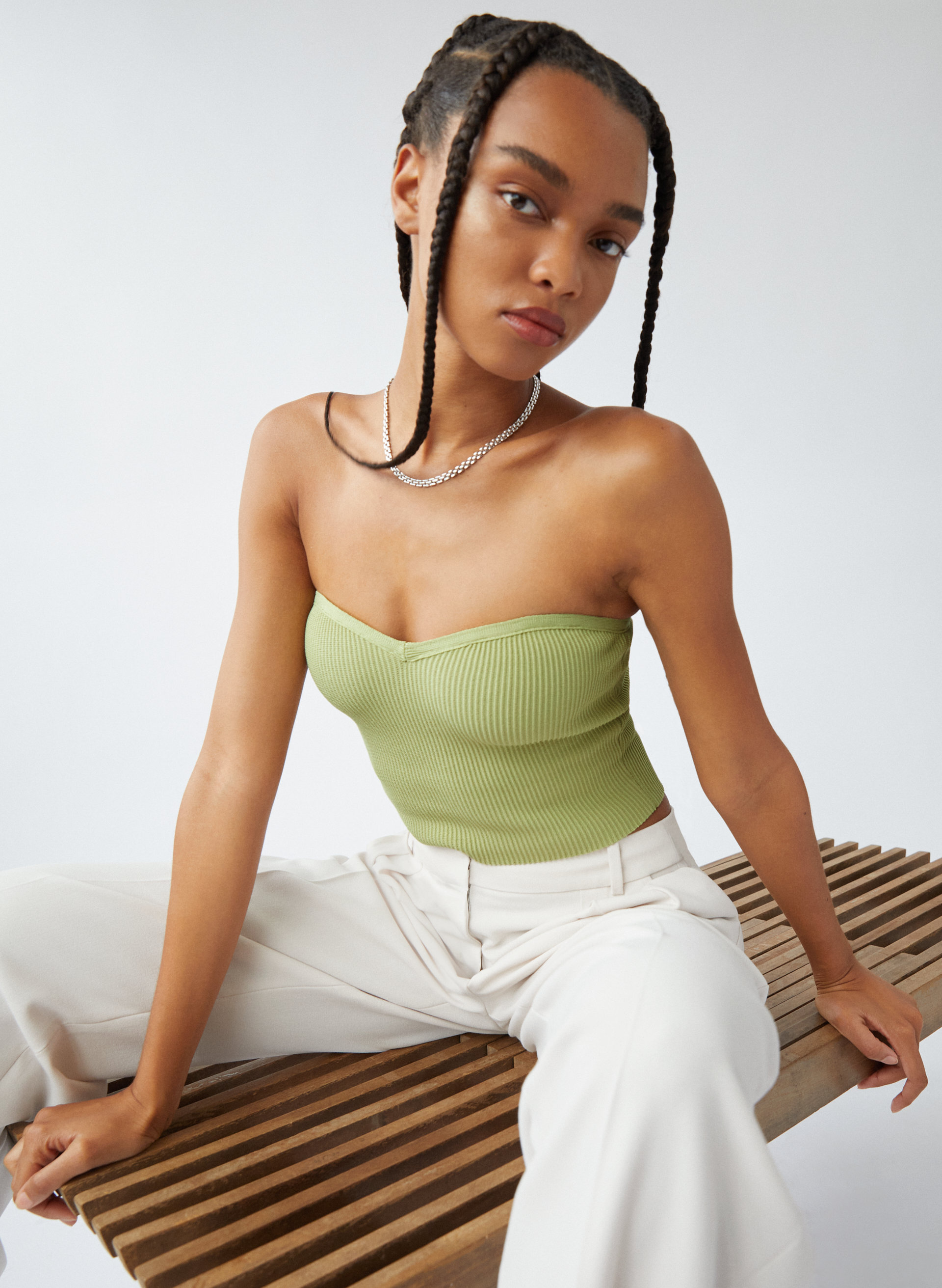 Sculpt Knit Sweetheart Top