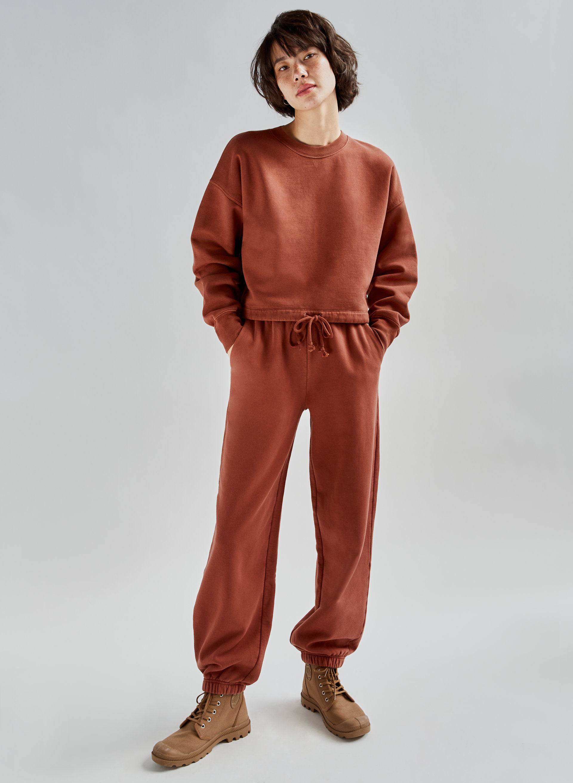 Free Fleece Cropped Sweatshirt