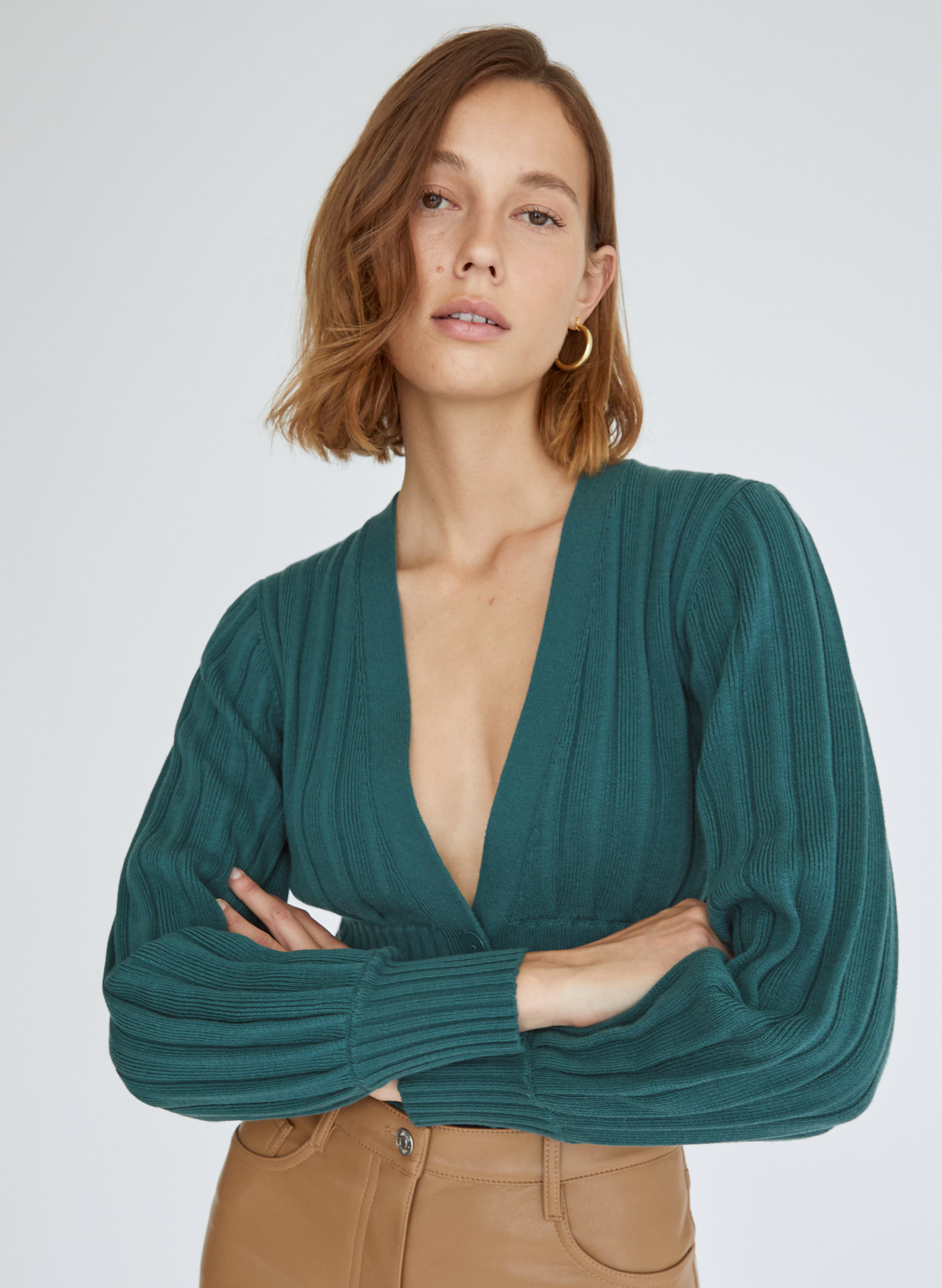 Plunge Front Cardigan