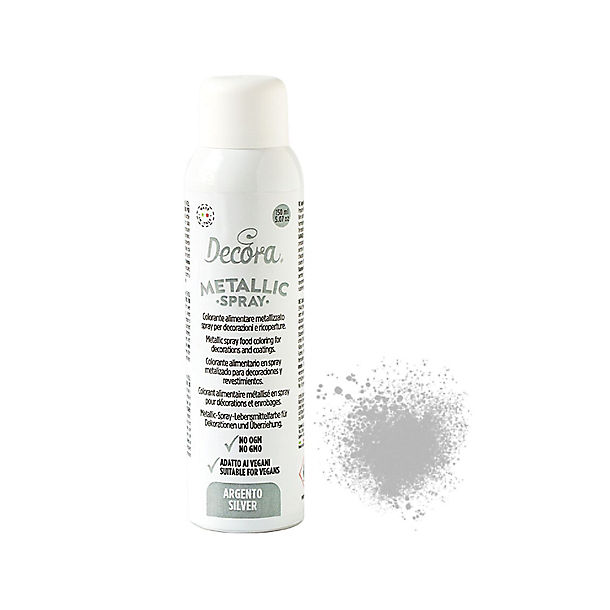 Decora Metallic Silver Cake Spray 150ml