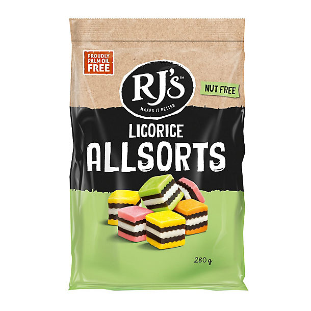 RJ's Liquorice Allsorts 280g
