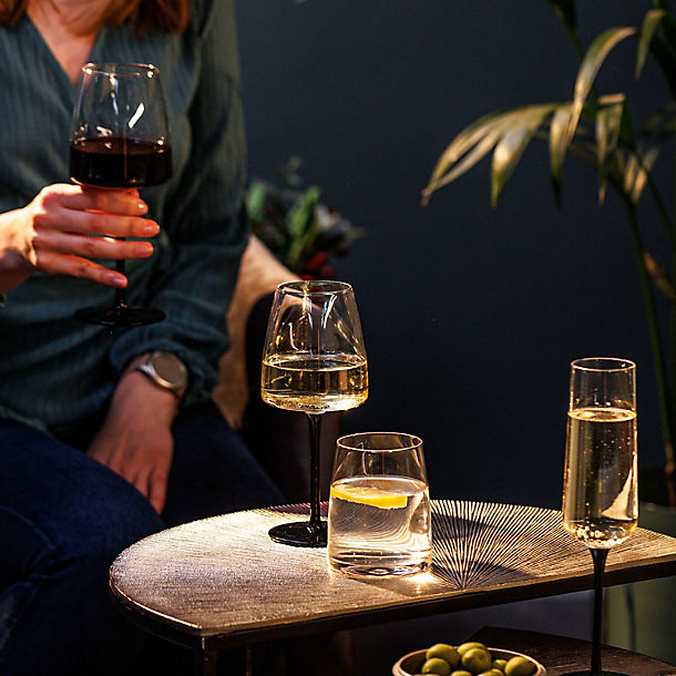 4 Mikasa Palermo Stemless Glasses, 350ml