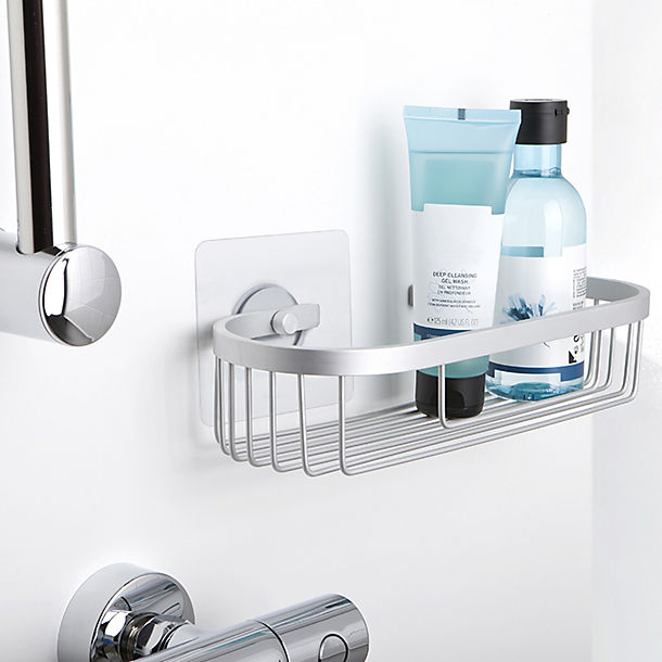 Tatay Oval Shower Caddy and Quick Fix Wall System Bundle