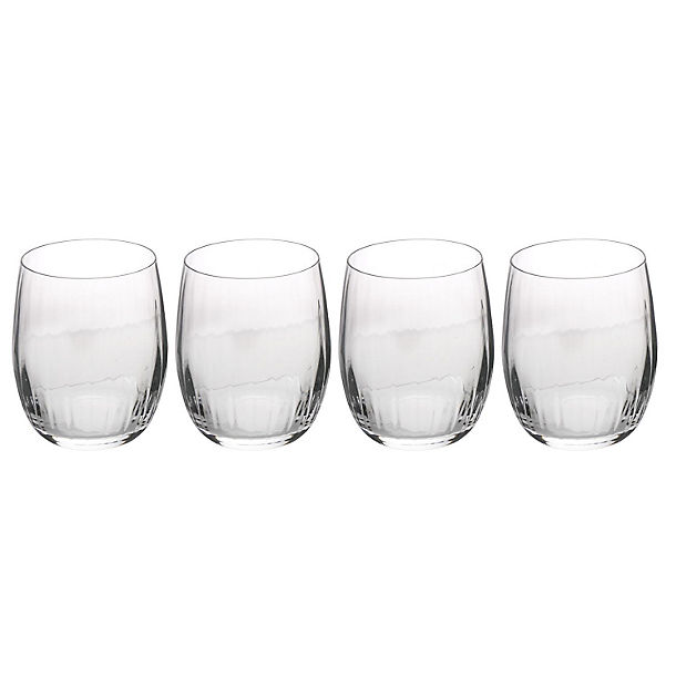 4 Mikasa Treviso Stemless Glasses 350ml