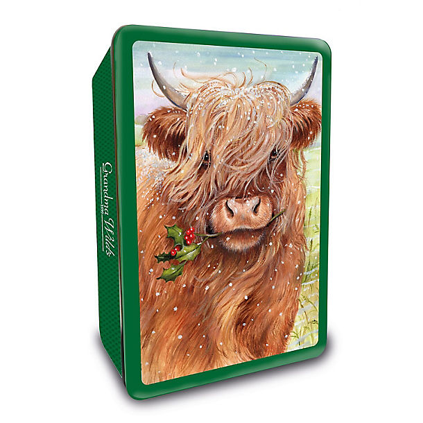 Grandma Wild's Embossed Highland Cow Biscuit Tin
