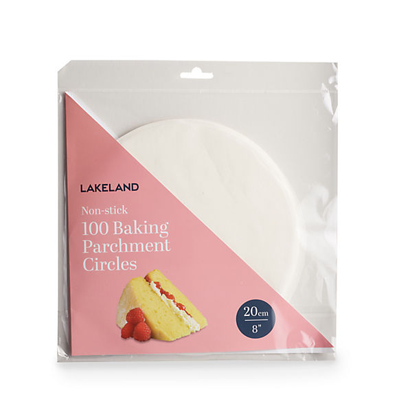 100 Baking Parchment Liner Paper Circles 20cm